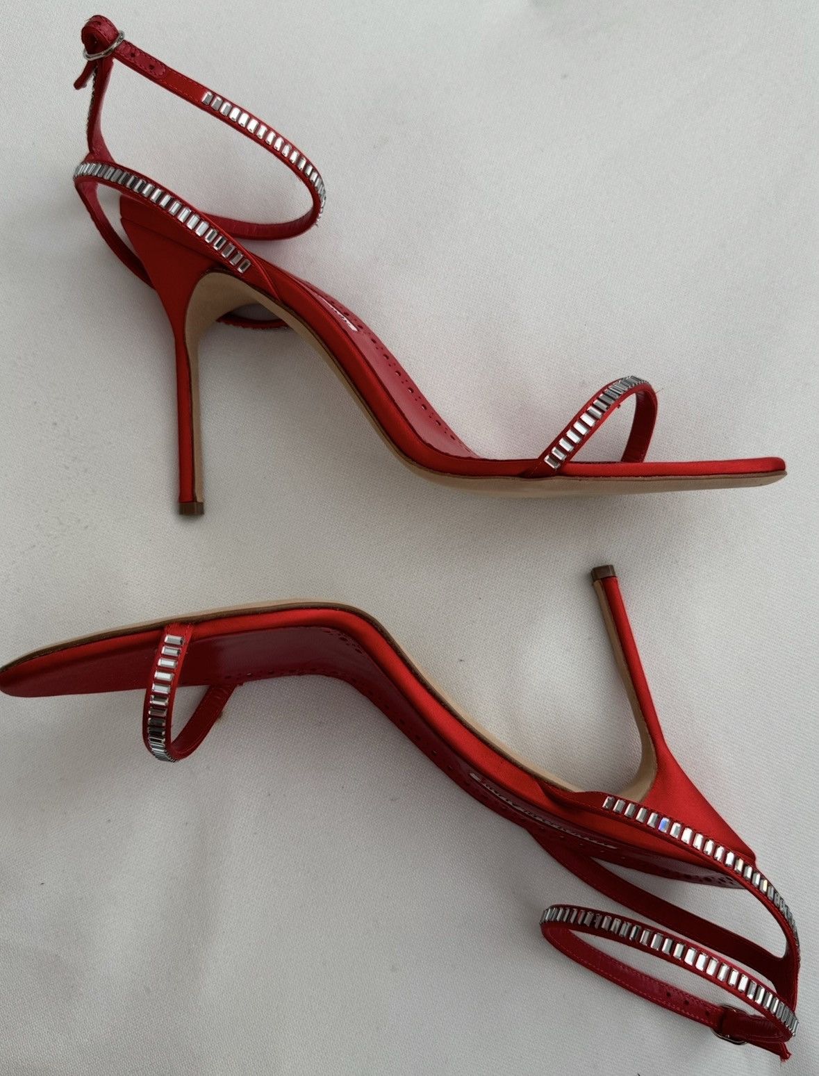 Manolo Blahnik Manolo Blahnik Crystal Open Toe Heels Size 42 Size US 11 / IT 41 - 1 Thumbnail