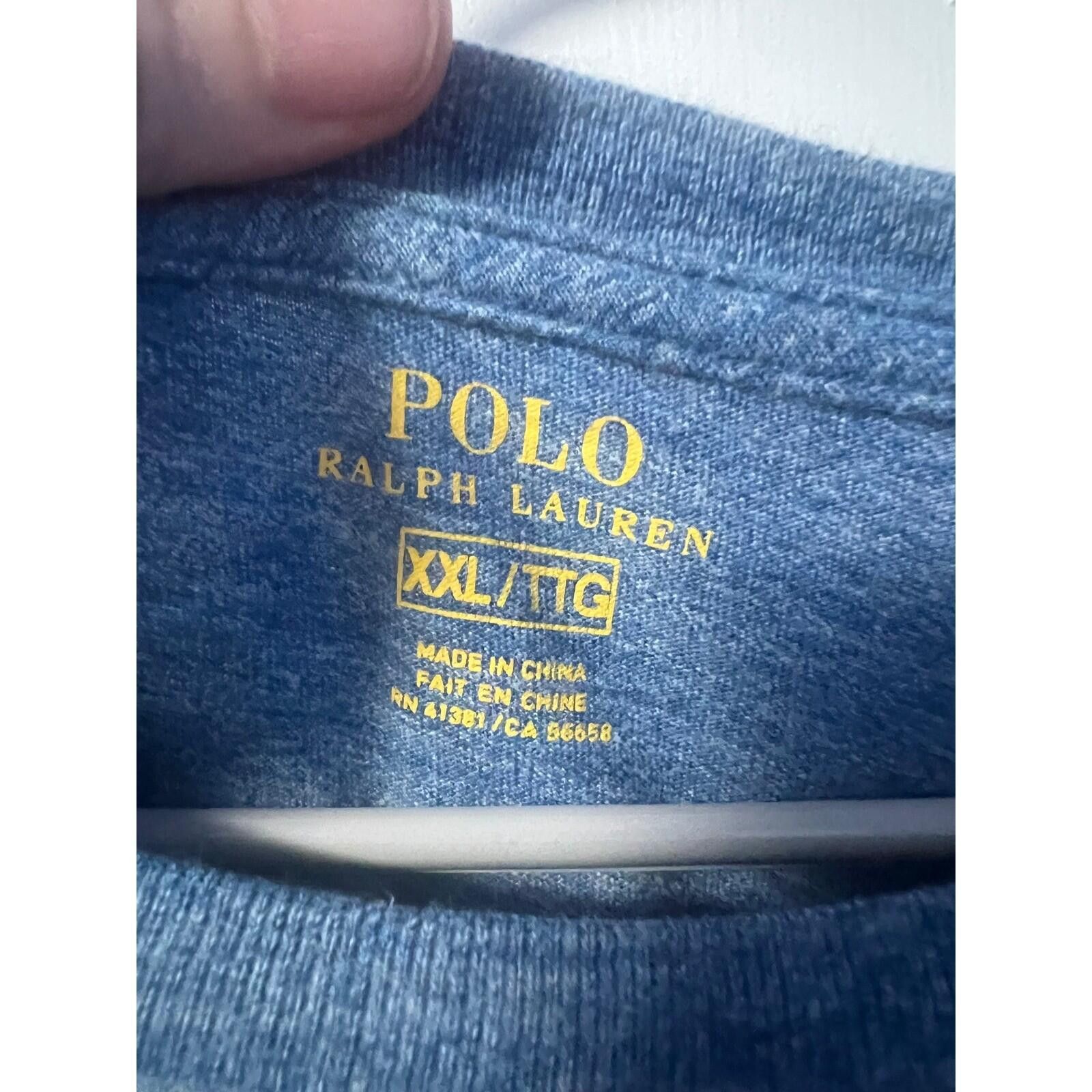 Polo Ralph Lauren Polo Ralph Lauren Long Sleeve T-Shirt Mens XXL Blue Heather Size US XXL / EU 58 / 5 - 3 Thumbnail