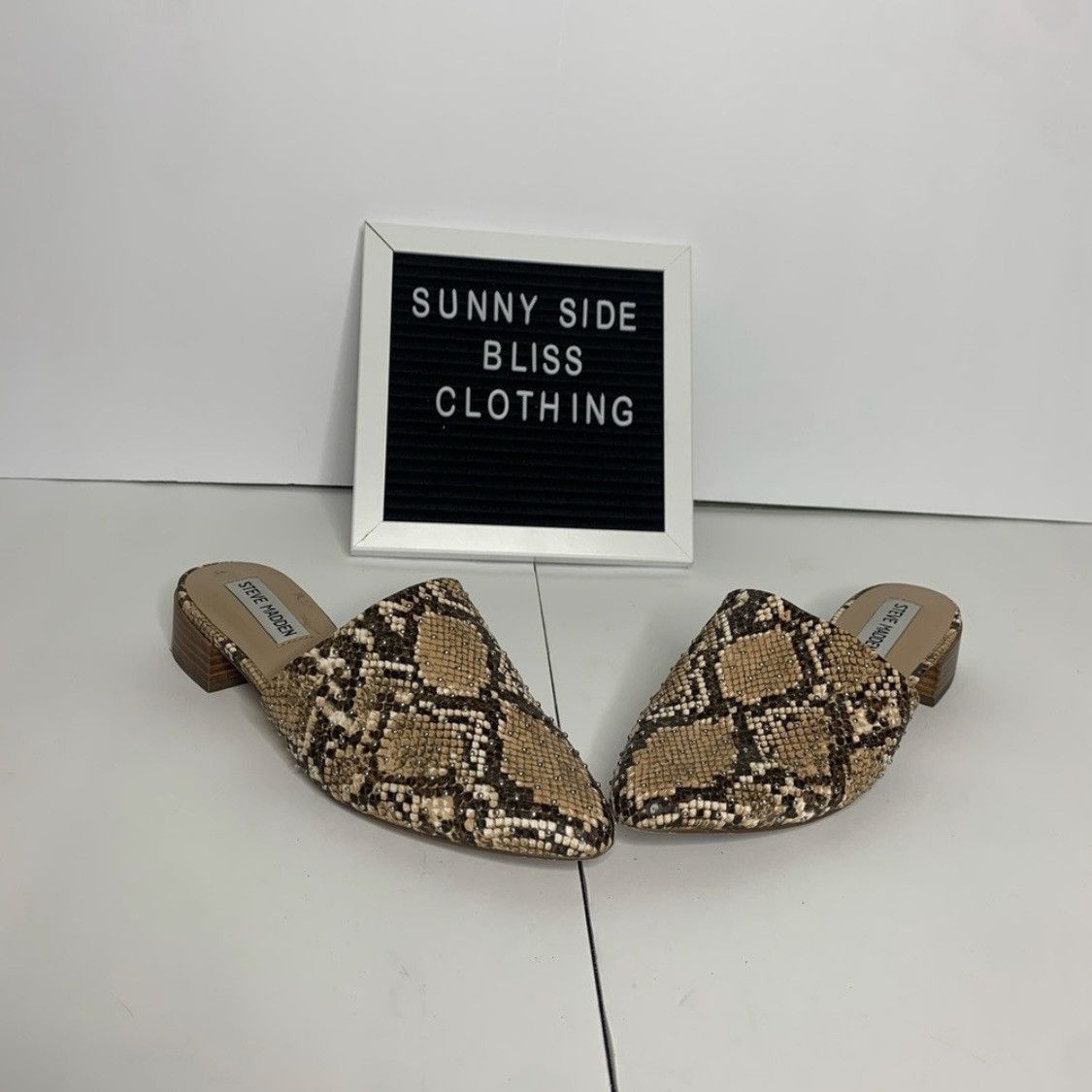 Steve Madden Steve Madden Snake Print Slip-On Mules Almond Toe Size 6.5 Size US 6.5 / IT 36.5 - 4 Thumbnail