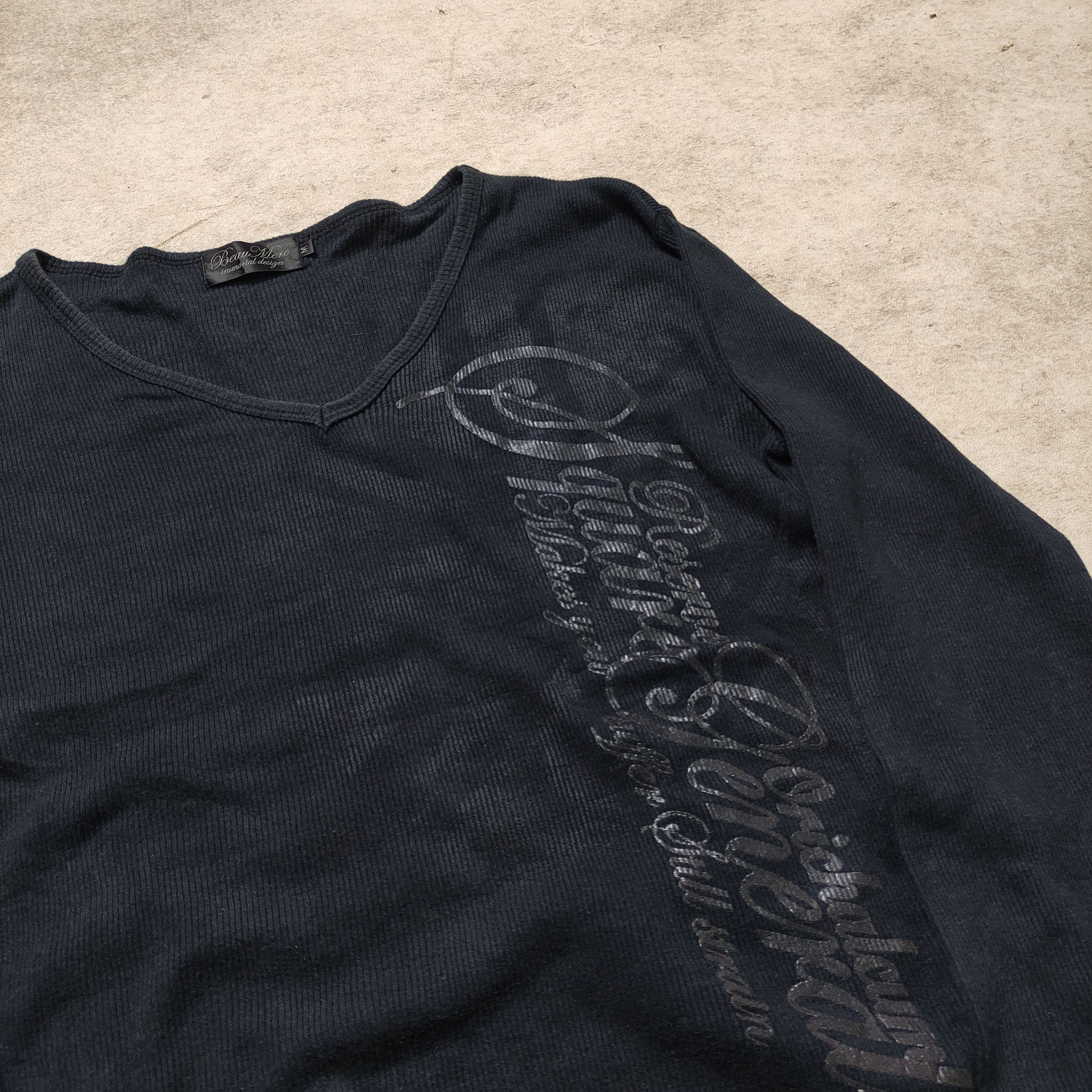 If Six Was Nine × Le Grande Bleu (L.G.B.) × Tornado Mart BeauMere Long Sleeve Poem V neck Size US M / EU 48-50 / 2 - 2 Thumbnail