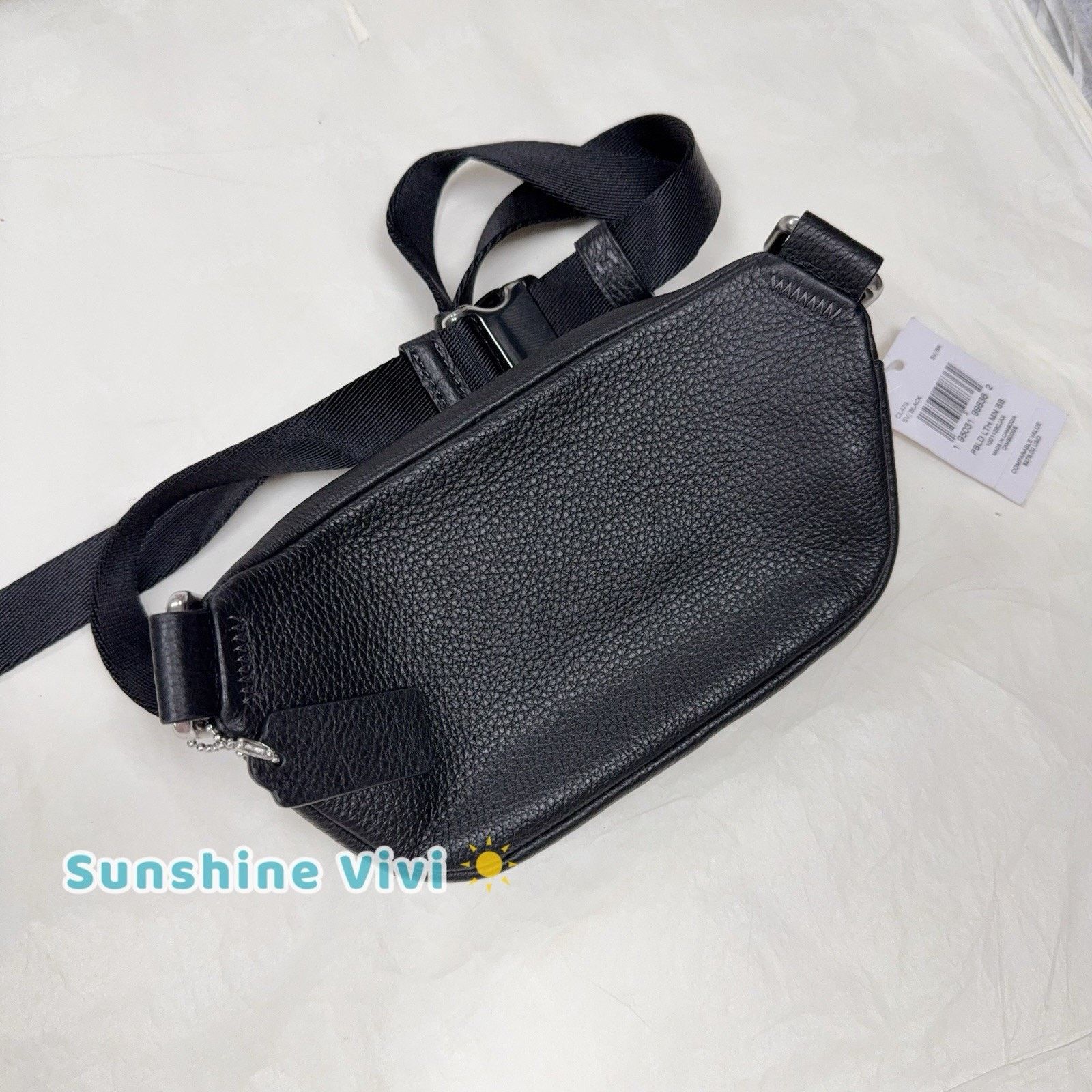Coach NWT COACH Pebbled Leather Mini Belt Bag In Black CL479 Size ONE SIZE - 4 Thumbnail