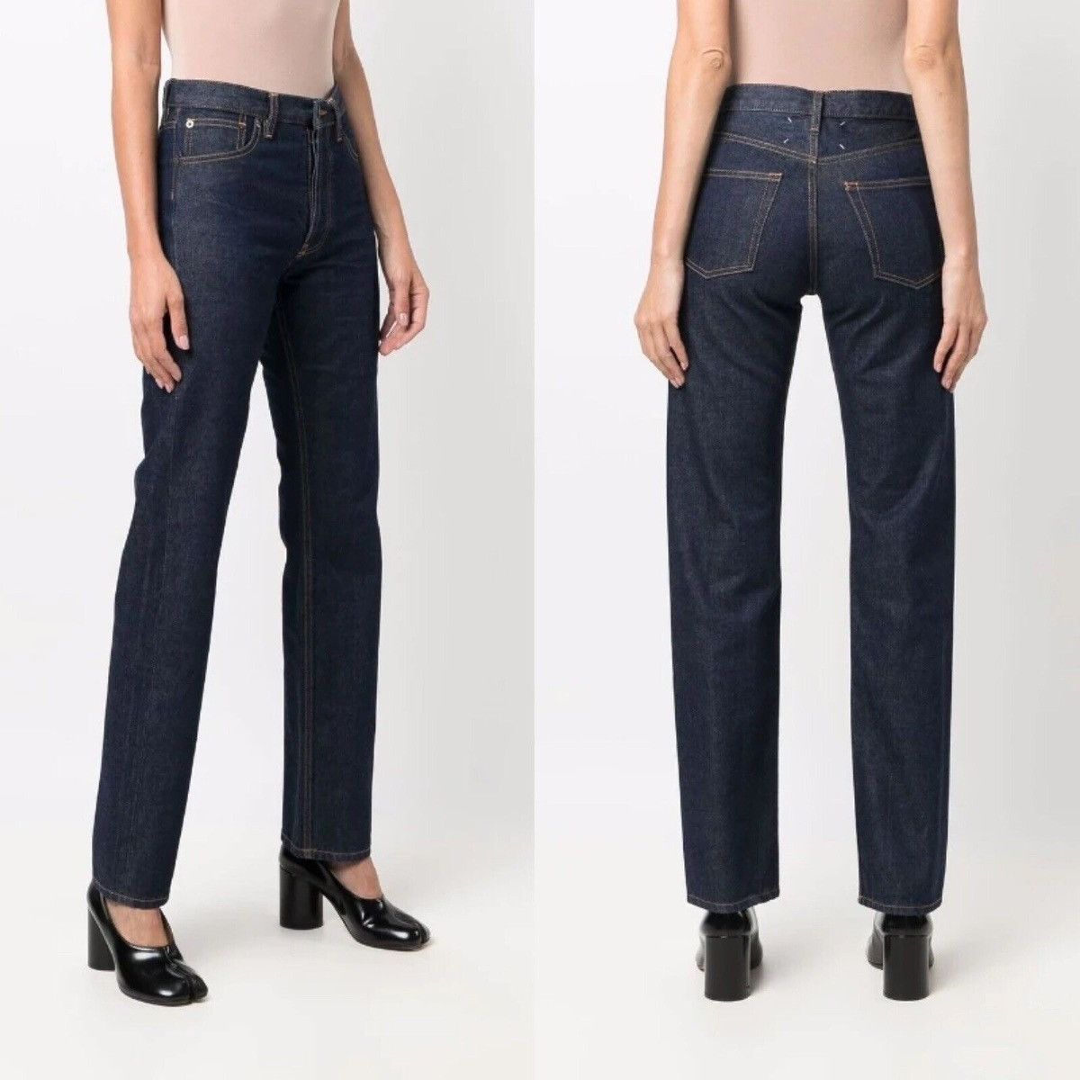 Maison Margiela Maison Margiela Women’s Straight Leg Jeans Dark Wash 28 Size 28" / US 6 / IT 42 - 1 Thumbnail