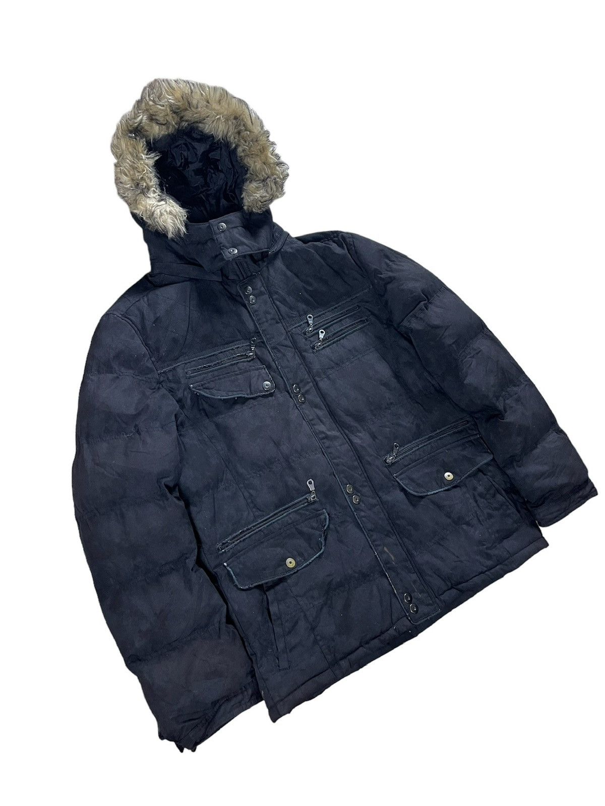 Japanese Brand × Vintage Vintage Bareback Realdress Puffer Faux Fur Hoodie Jacket Size US M / EU 48-50 / 2 - 3 Thumbnail