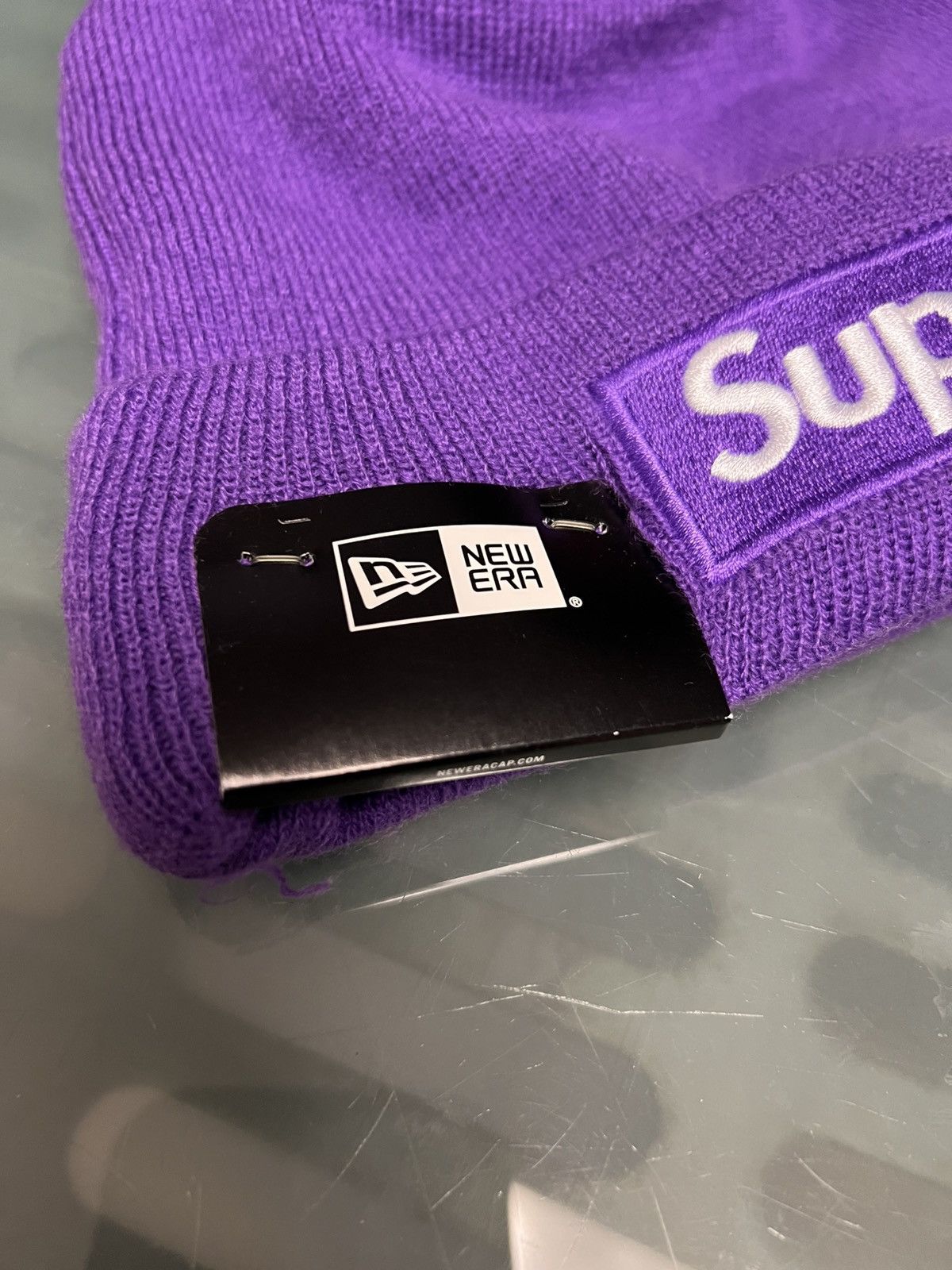 Supreme FW16 SUPREME NEW ERA BOX LOGO BEANIE PURPLE 2016 Size ONE SIZE - 4 Thumbnail
