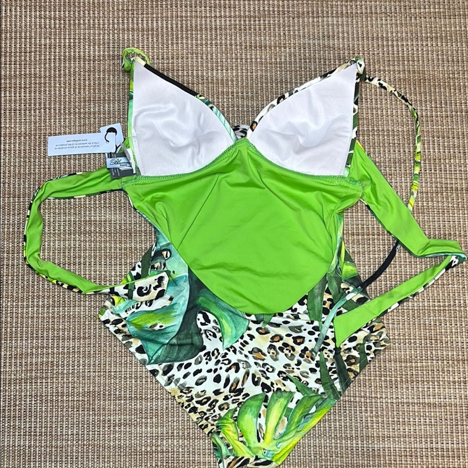 Blumarine NWT Blumarine Green Black Bikini Leopard Green Nature Size S Size ONE SIZE - 8 Thumbnail