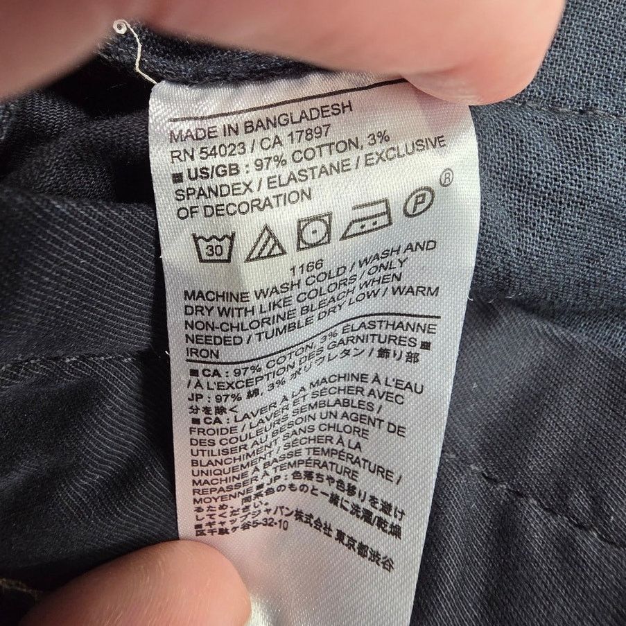 Banana Republic Banana Repub Lived in Chino Slim Fit 38x32 Black Pants - NEW Size US 38 / EU 54 - 4 Thumbnail