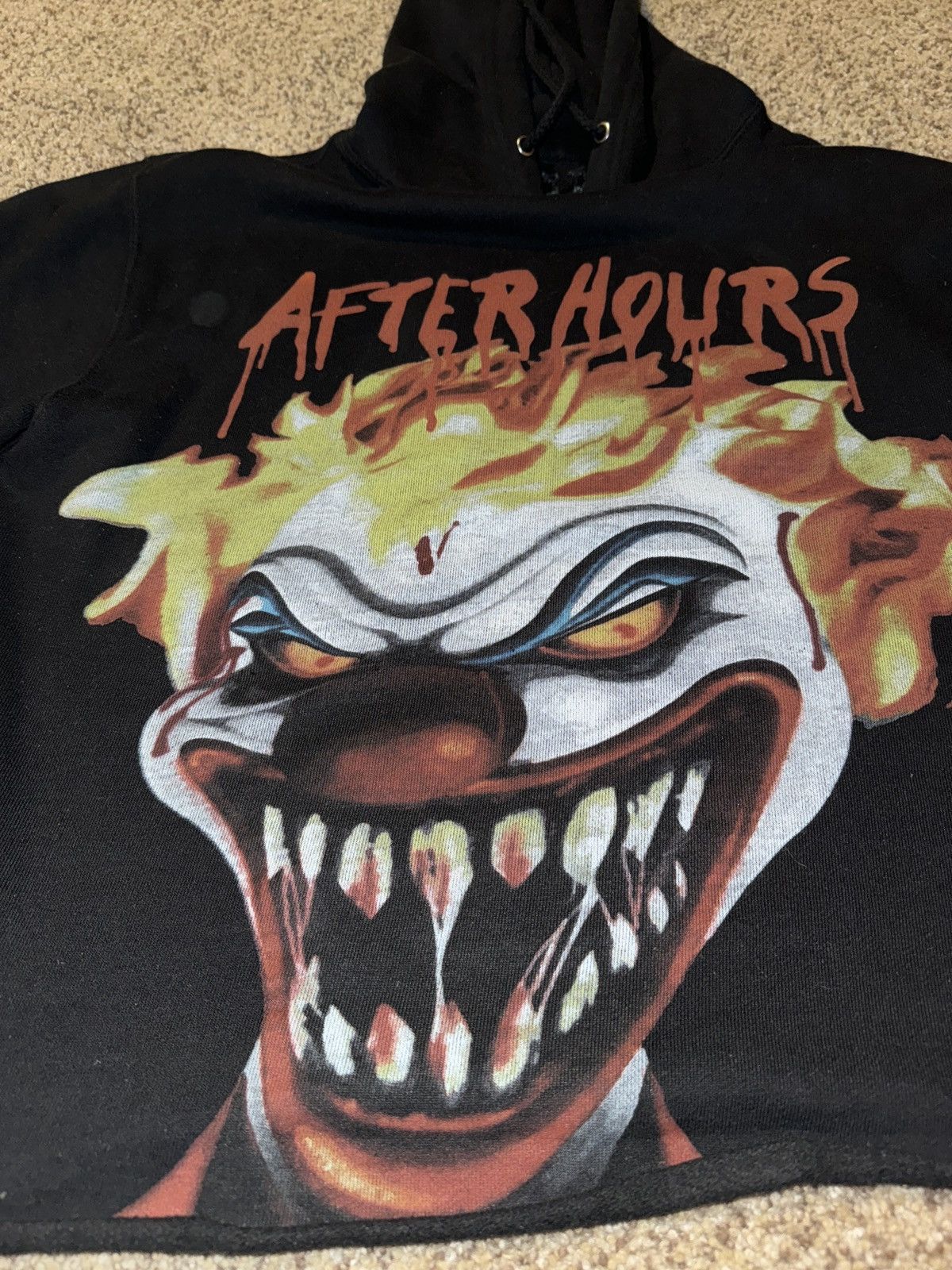 Image of The Weeknd x Vlone After Hours Clown Pull-Over in Black, Men's (Size Small)