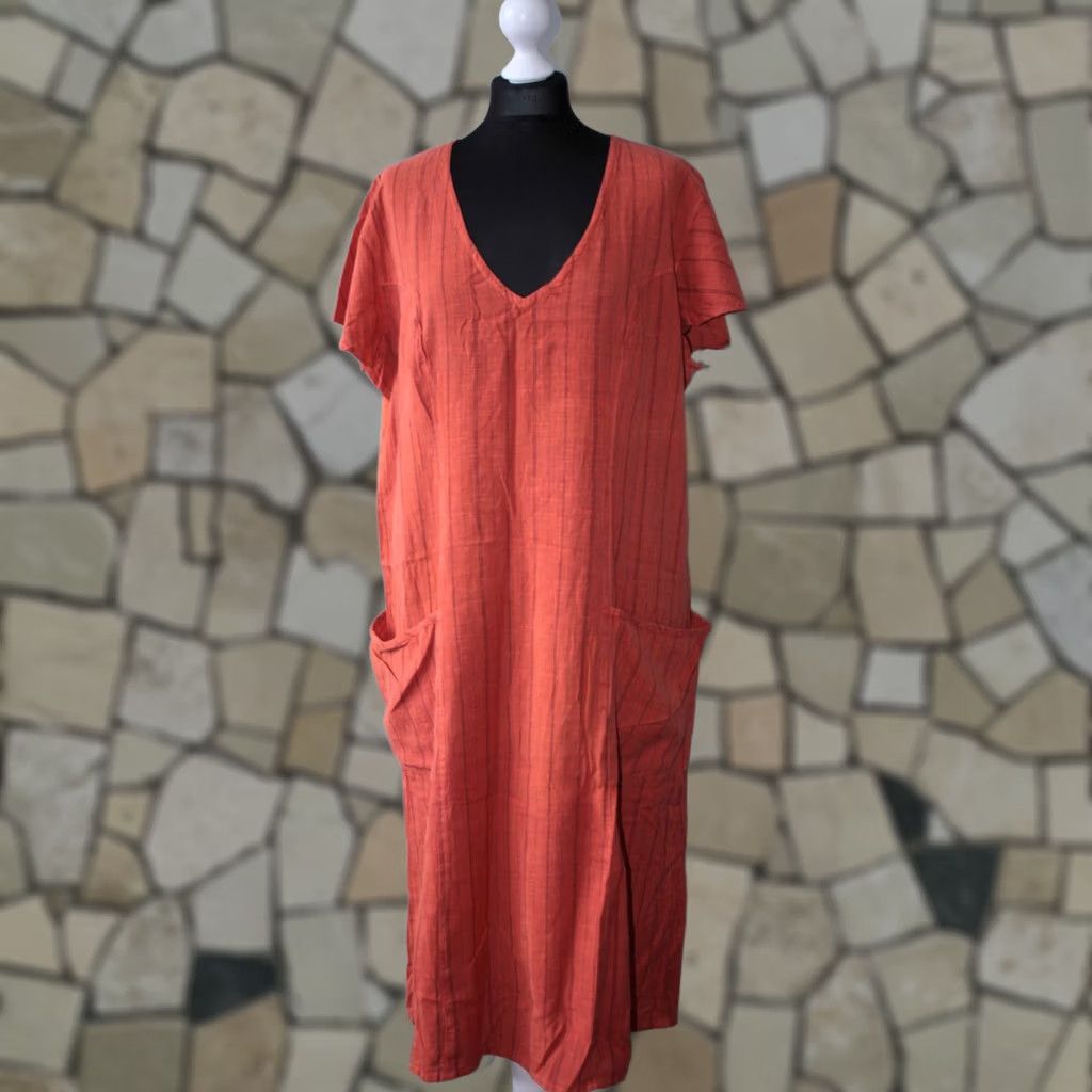 Vintage Gudrun Sjoden womens long dress Orange XL Size XL / US 12-14 / IT 48-50 - 1 Thumbnail