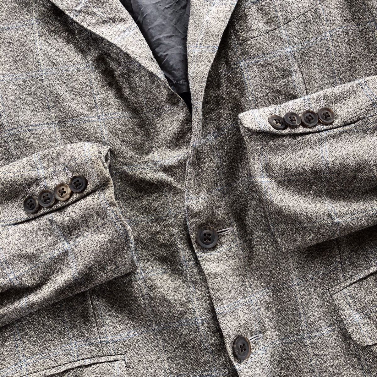 Burberry BURBERRY Plaid Blazer Coat Size 40R - 7 Thumbnail