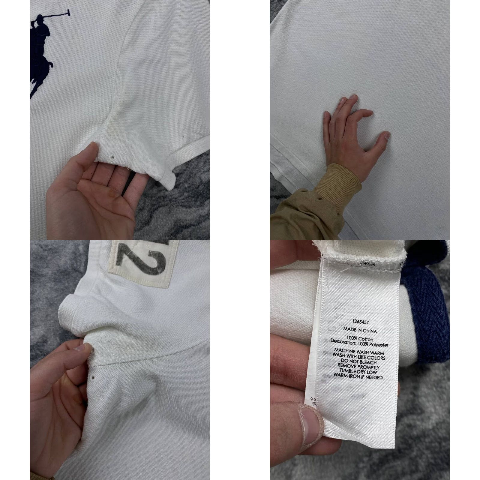 Polo Ralph Lauren VINTAGE Polo Ralph Lauren Shirt L White Big Logo Britain Polo Men Size US L / EU 52-54 / 3 - 8 Thumbnail