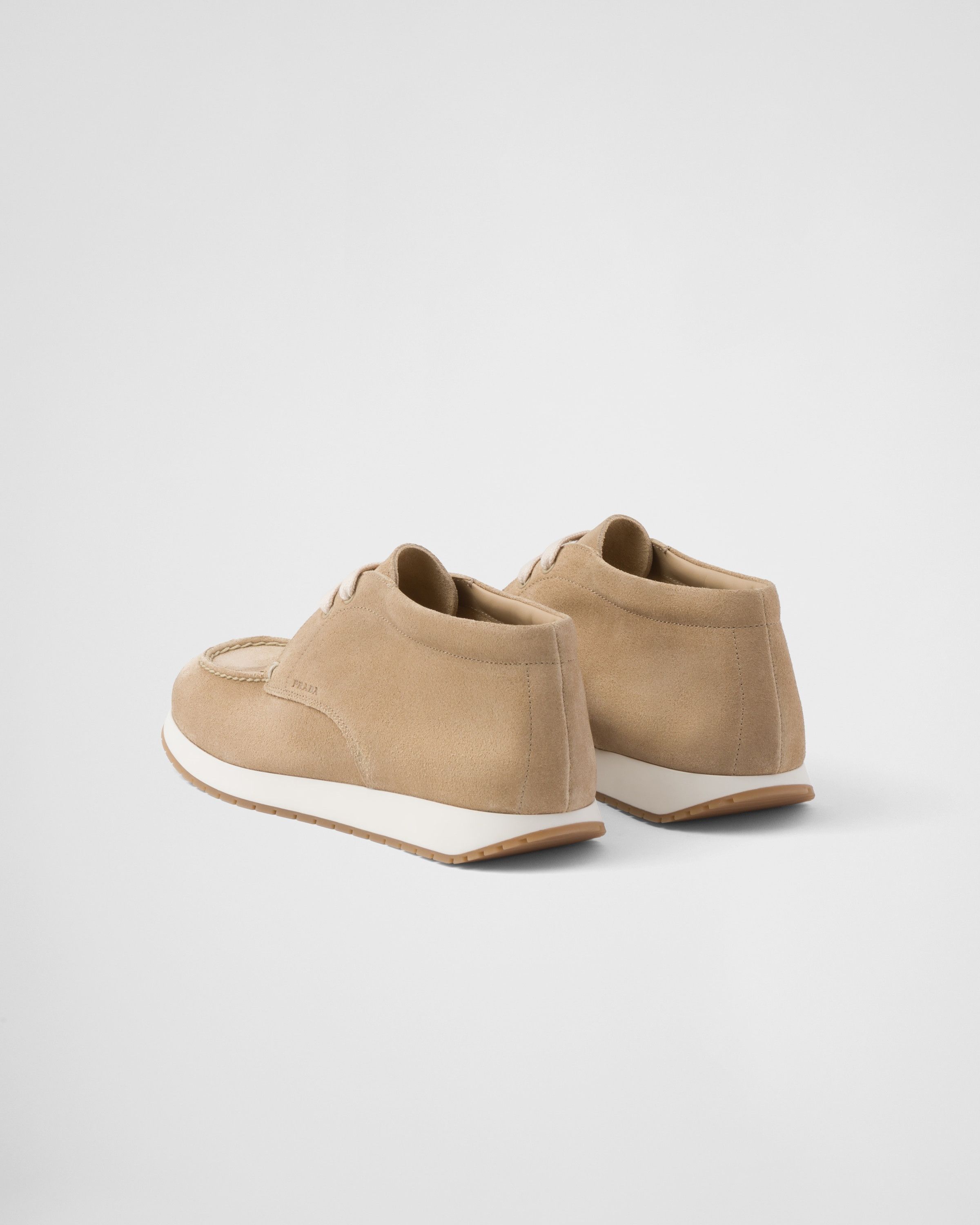 Prada o1mt1gz0225 Delavé Suede Chukka Shoes in Beige Size US 7 / EU 40 - 5 Thumbnail