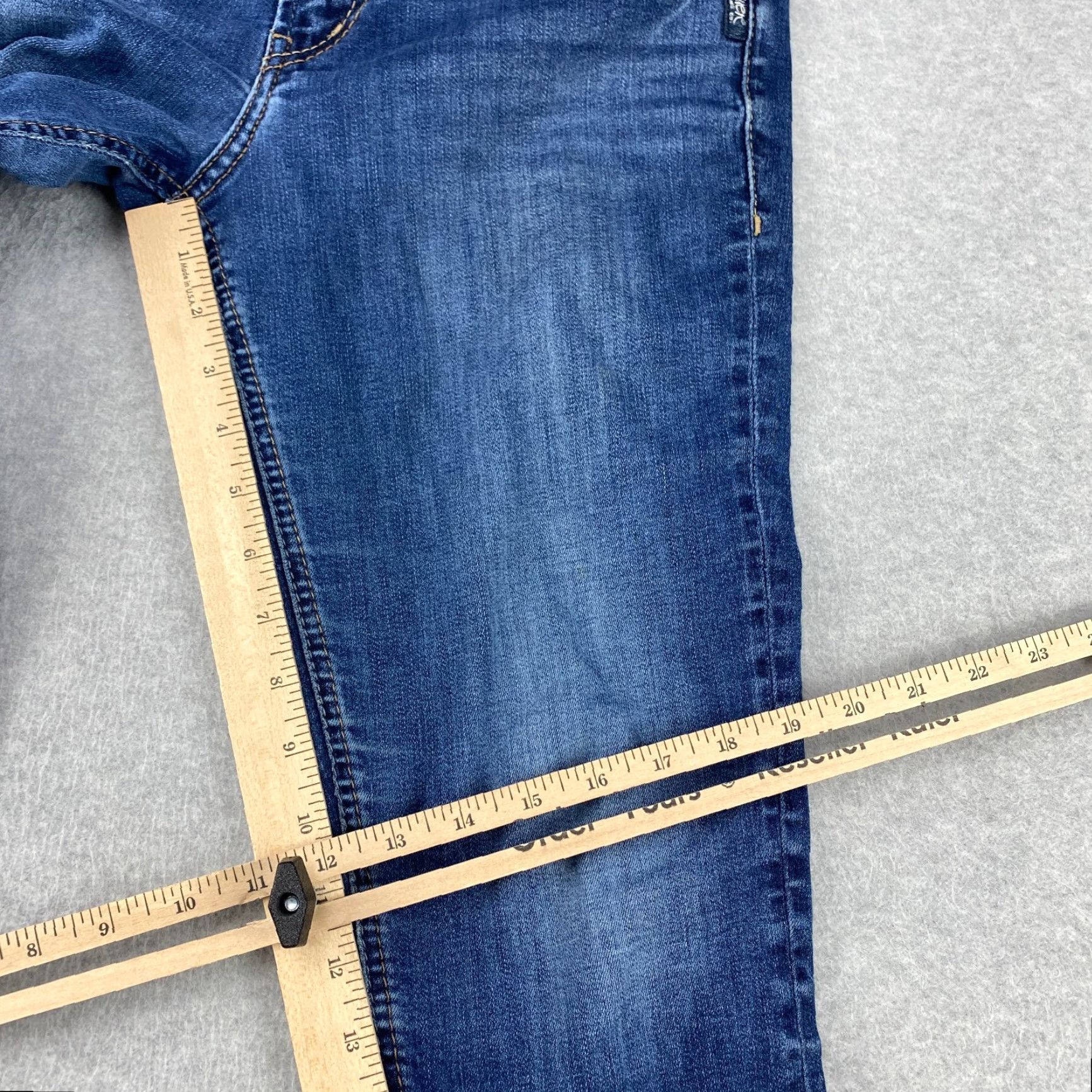 Silver Jeans Co. Silver Jeans Suki Skinny Crop Jeans Womens 30 x 25 Blue Stretch Mid Rise Denim Pants Size 30" / US 8 / IT 44 - 6 Thumbnail