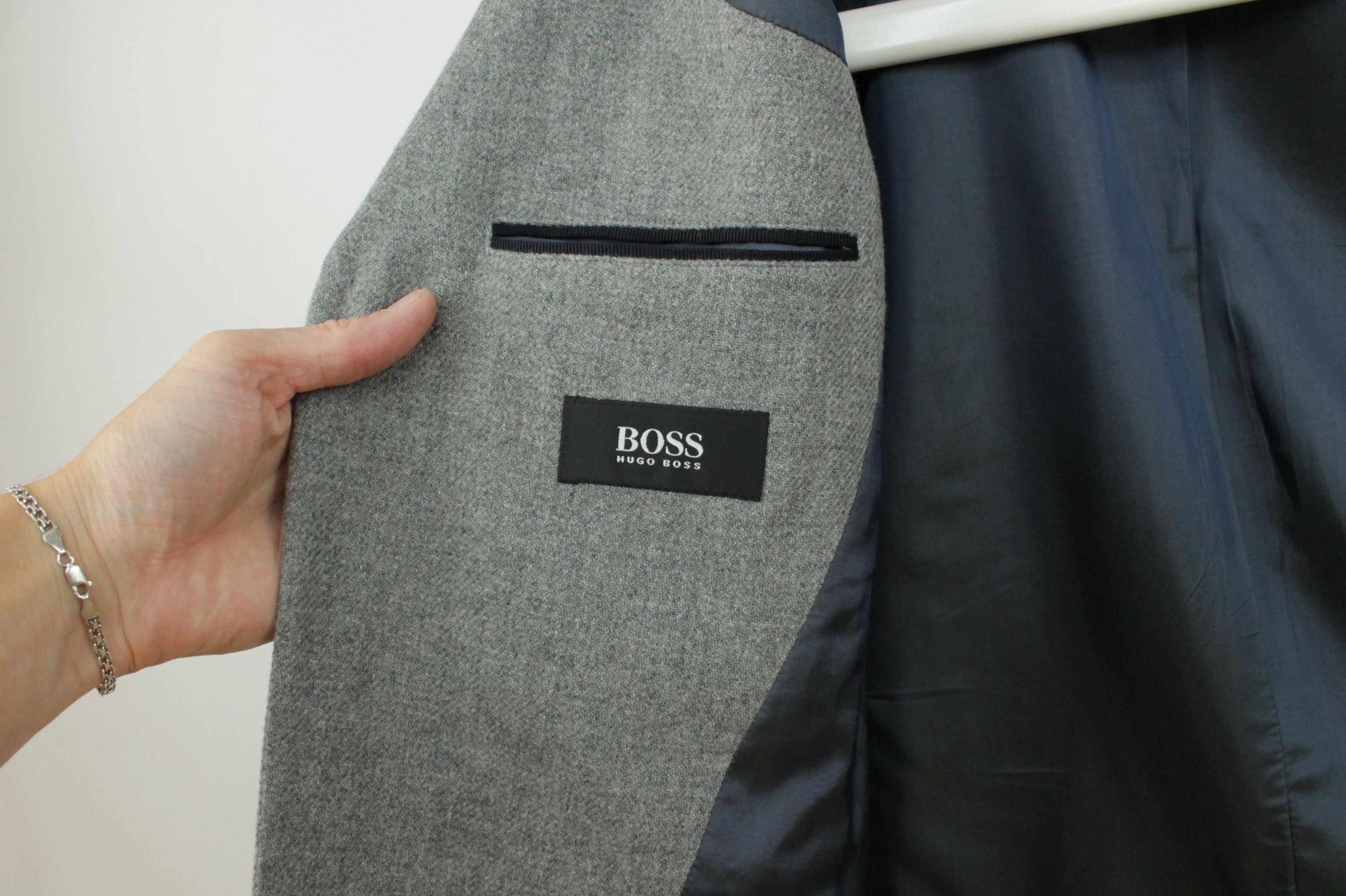 Hugo Boss Vintage Hugo Boss Gray Fleece Wool Sport Coat Blazer Jacket Size US M / EU 48-50 / 2 - 7 Thumbnail