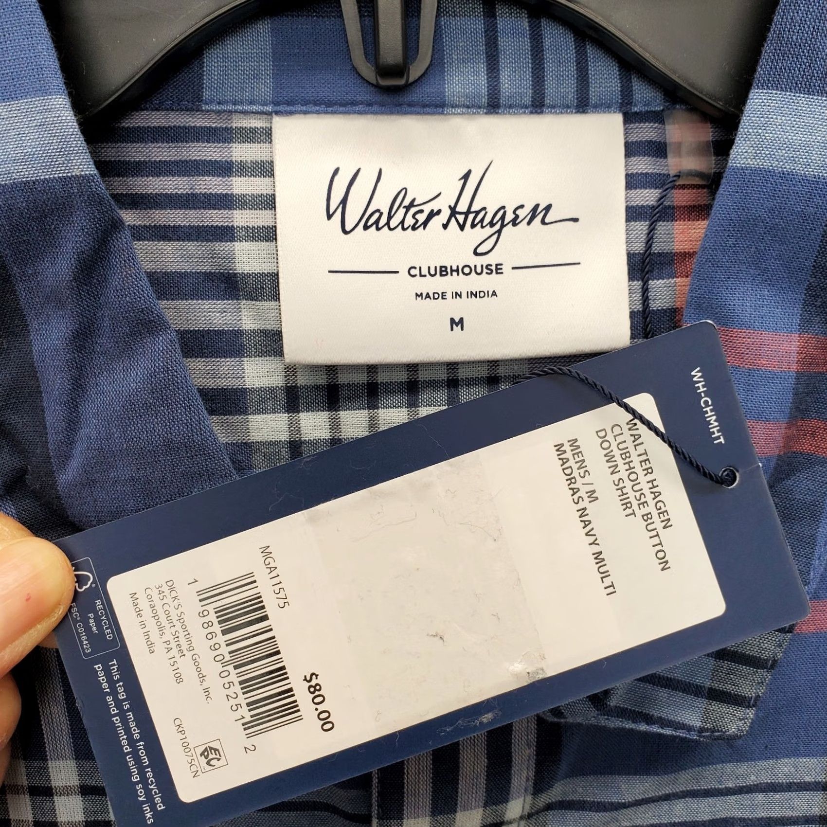 Vintage Walter Hagen Mens Button-Up shirt Multi Plaid Short Sleeve Size US M / EU 48-50 / 2 - 6 Thumbnail