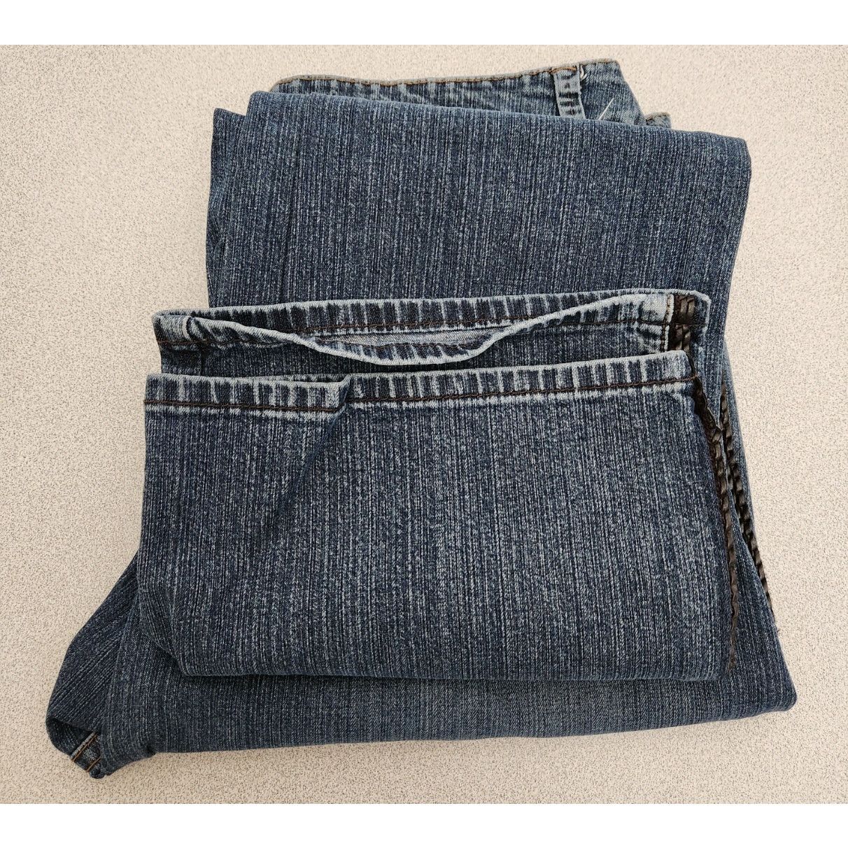 Coldwater Creek Coldwater Creek Blue Leather "Braided Look" Seams Jeans 14P Size 34" / US 12 / IT 48 - 7 Thumbnail