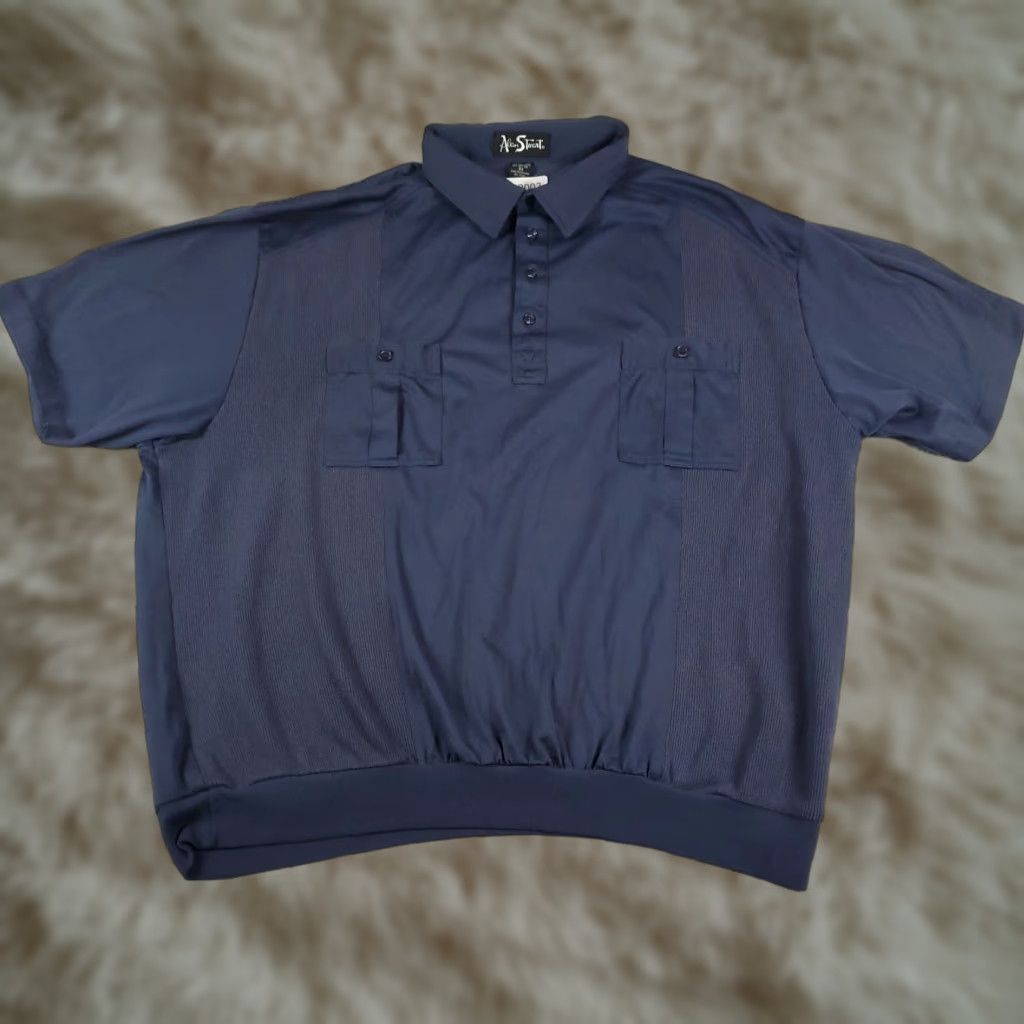 Vintage VINTAGE Alan Stuart Polo Shirt Mens 3X Blue Casual Short Sleeve Polo Shirt Mens 3X Blue Vintage Classic Logo Size US XXL / EU 58 / 5 - 1 Thumbnail