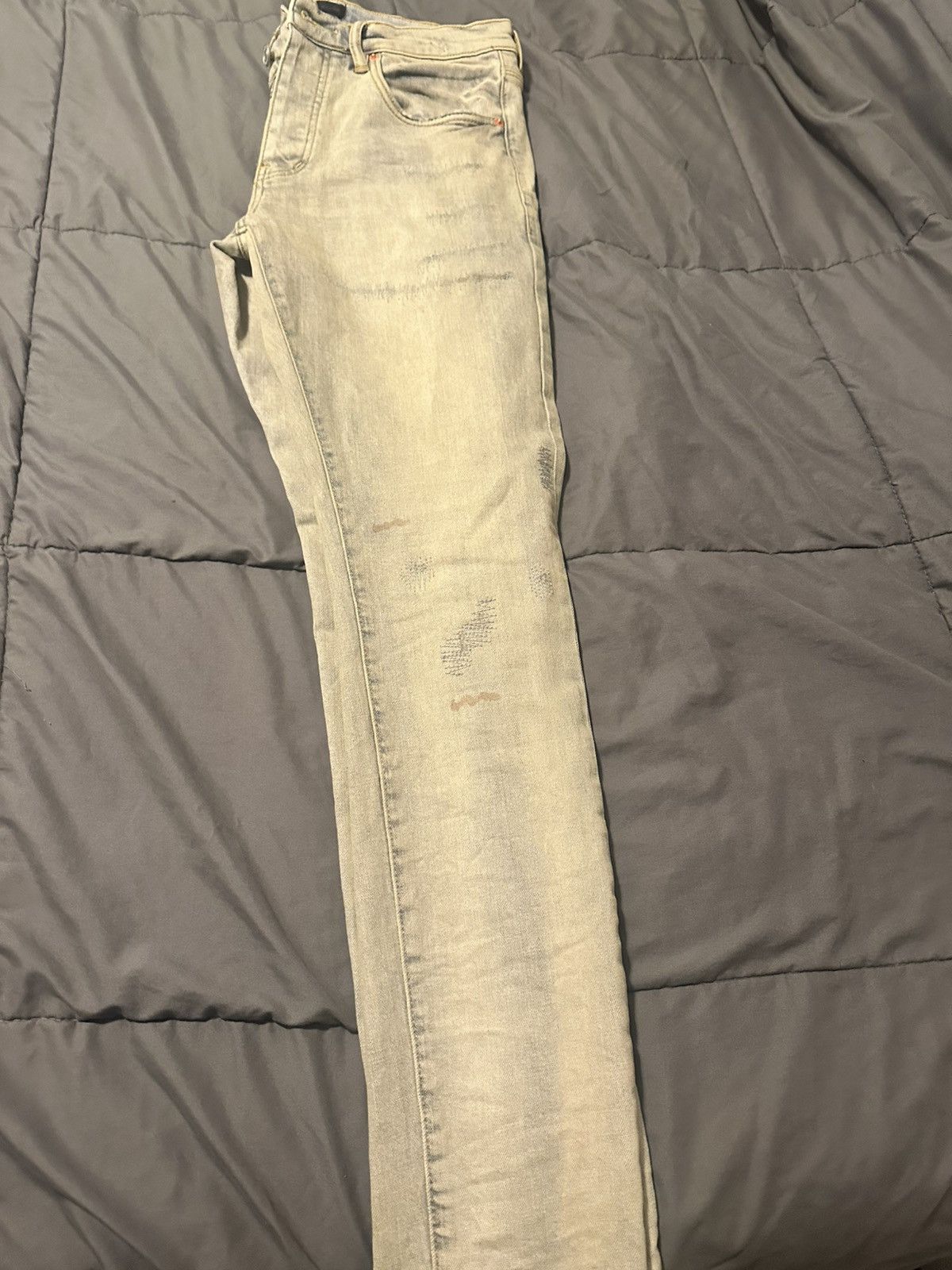 Purple Distressed Skinny Jeans Size US 32 / EU 48 - 2 Thumbnail