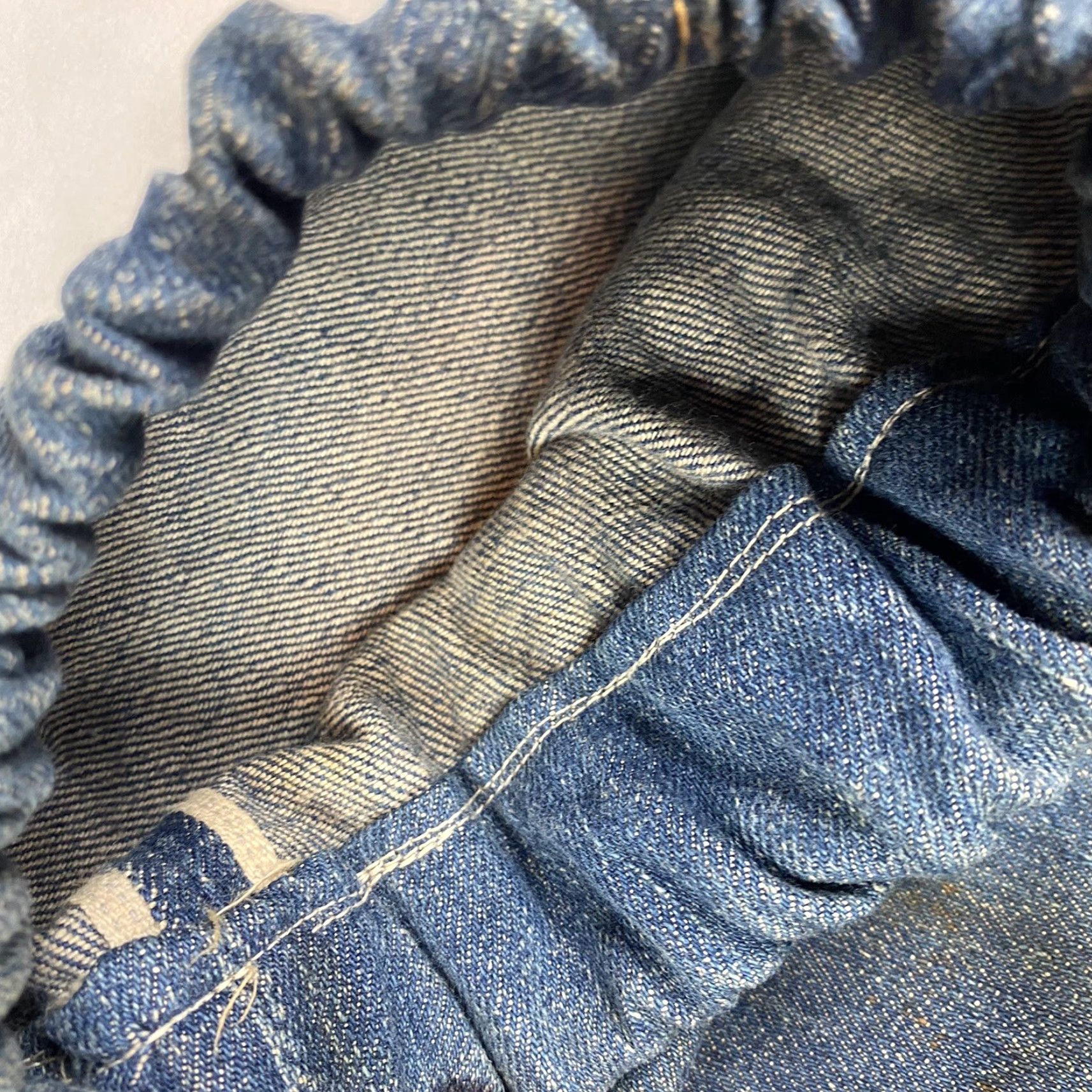 Vintage VINTAGE 1940s Custom Denim Suntries Bag Levis Selvege Redline Denim 14x9.5 inches Bag Mens/Womens Size ONE SIZE - 3 Thumbnail