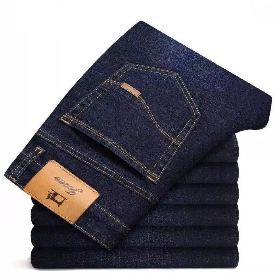 The Unbranded Brand New Business Men's Jeans Casual Straight Stretch Size US 34 / EU 50 - 3 Thumbnail