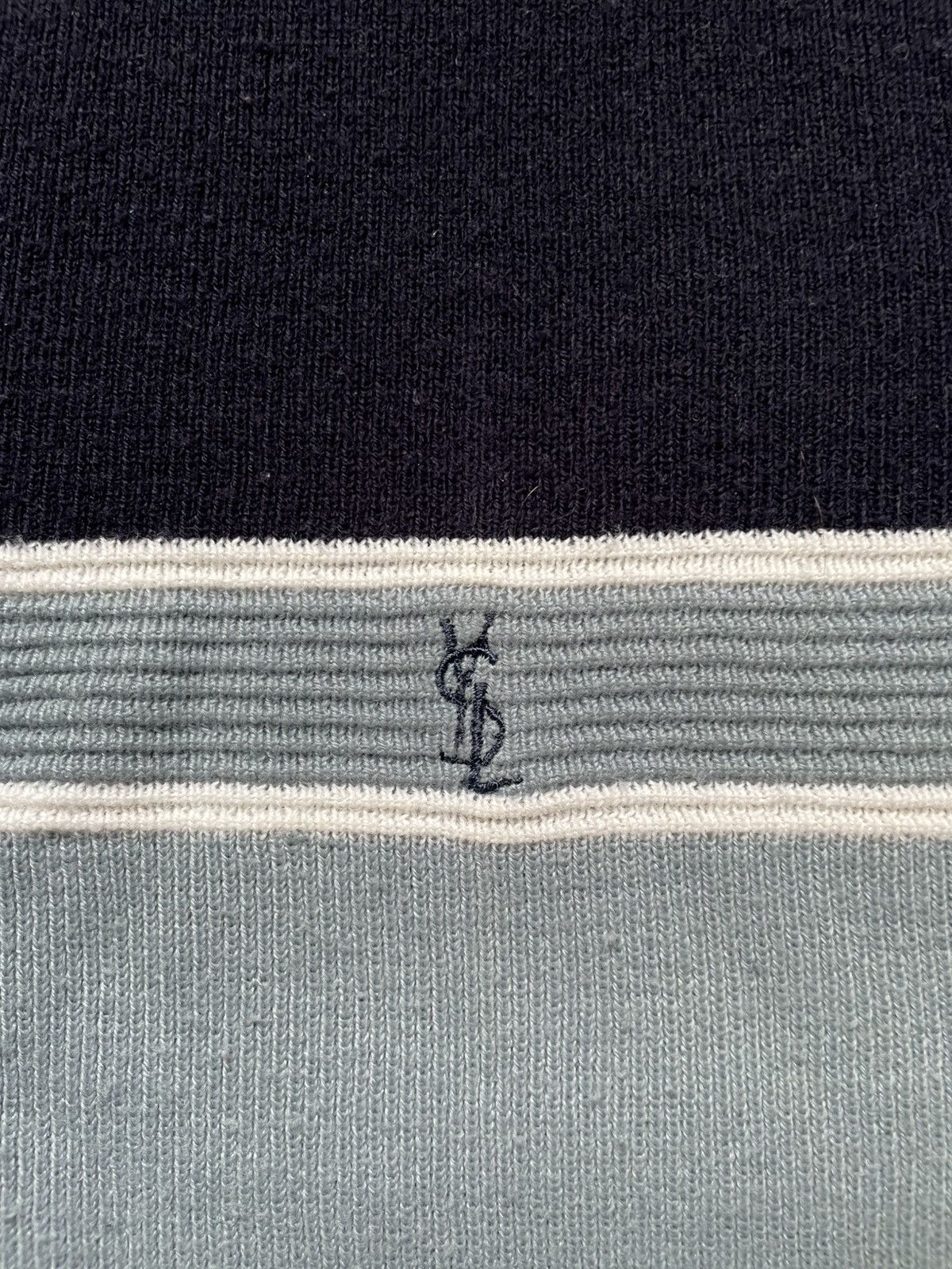Italy Vintage 90s Yves Saint Laurent YSL Embroidered Logo L