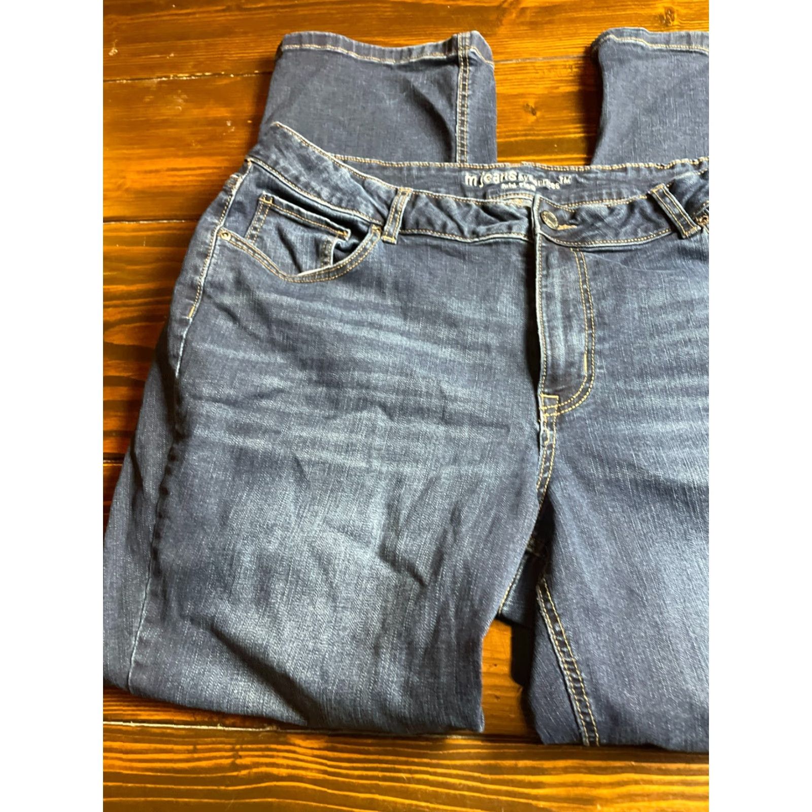 Vintage Maurices Jeans Women's Plus Size 20W Blue Denim Boot Cut High Rise Pockets 31 In Inseam, 20W Plus, Regular Fit Size 42" / US 20 - 2 Thumbnail