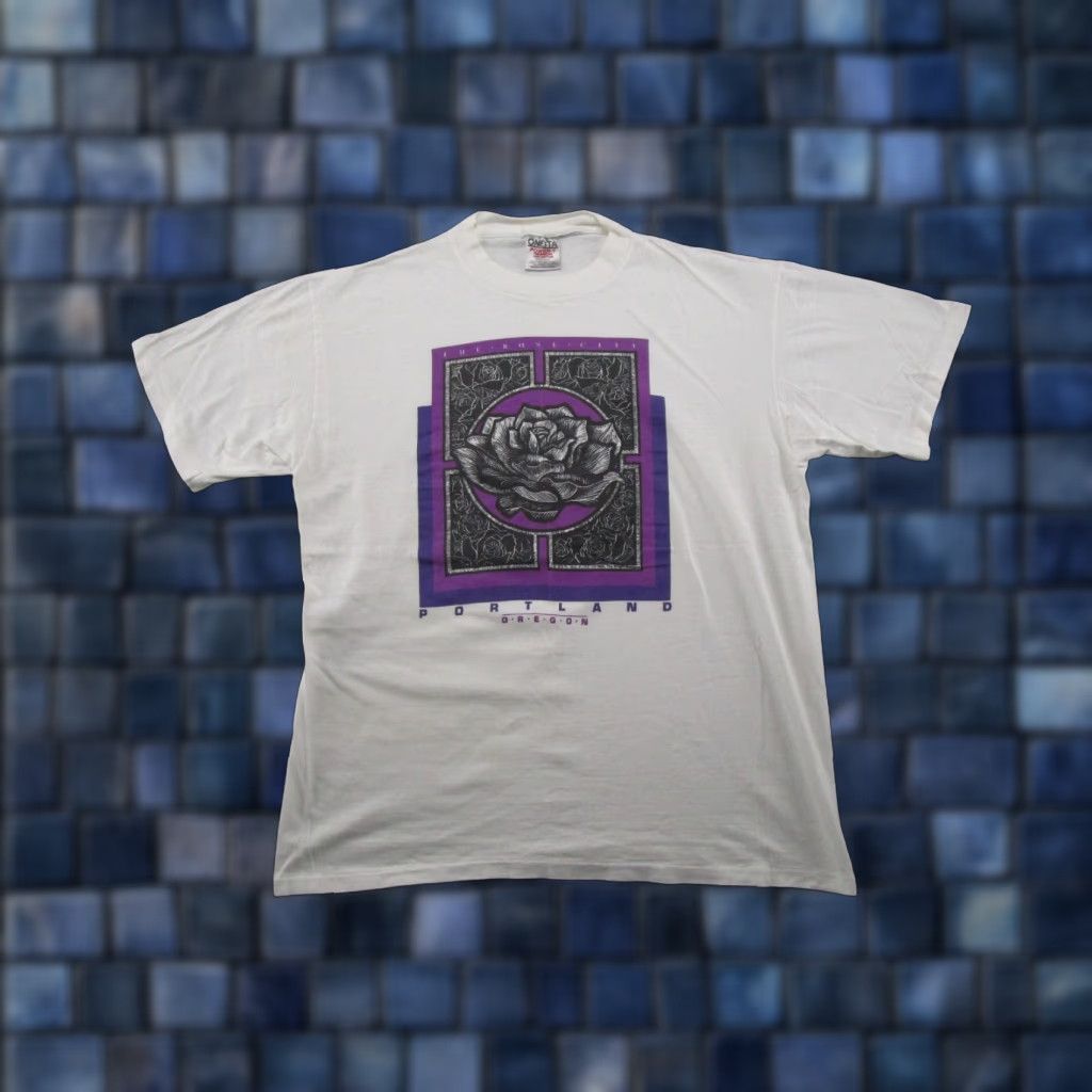 Vintage Vintage 1993 The Rose City Portland Oregon Single Stitch T-Shirt Size L 90s READ Size US L / EU 52-54 / 3 - 1 Thumbnail
