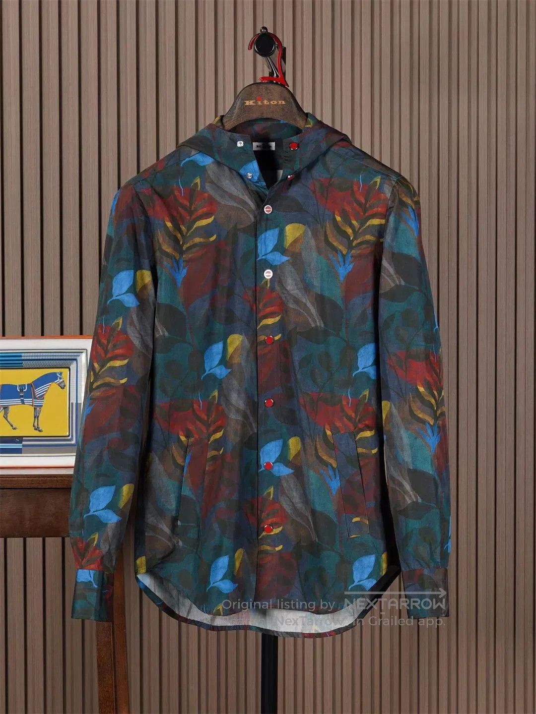 Kiton Kiton Cotton Hooded Jacket with Print. Size US M / EU 48-50 / 2 - 1 Thumbnail
