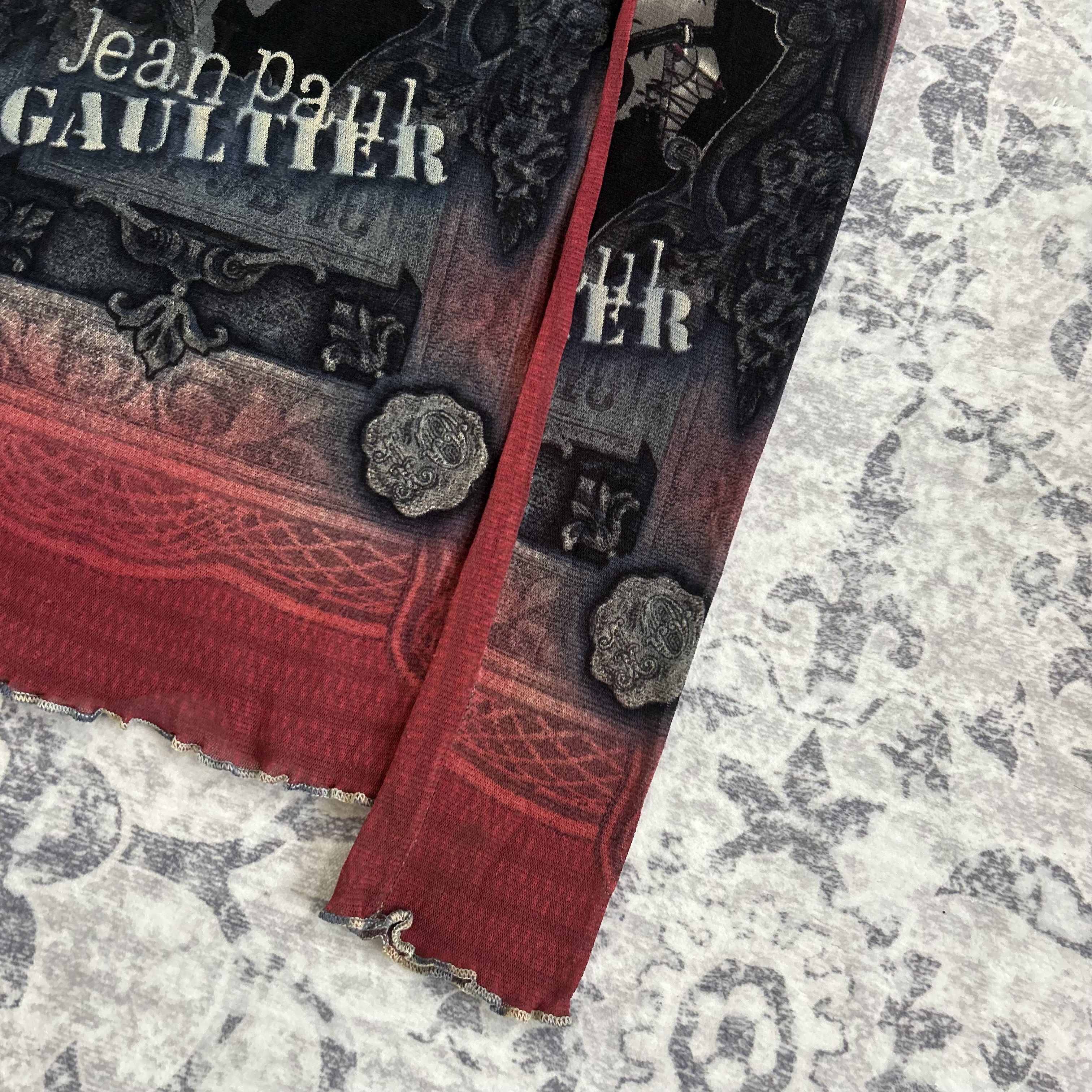 Jean Paul Gaultier Jean Paul Gaultier Red Long Sleeve Tattoo Tee Shirt Size US S / EU 44-46 / 1 - 7 Thumbnail