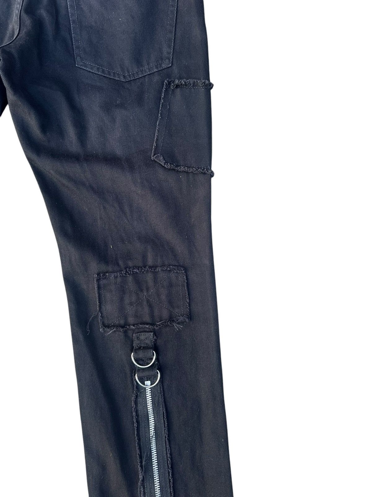 Japanese Brand Vintage King Mob Japan Black Denim Bondage Trouser Jeans Size US 32 / EU 48 - 20 Thumbnail
