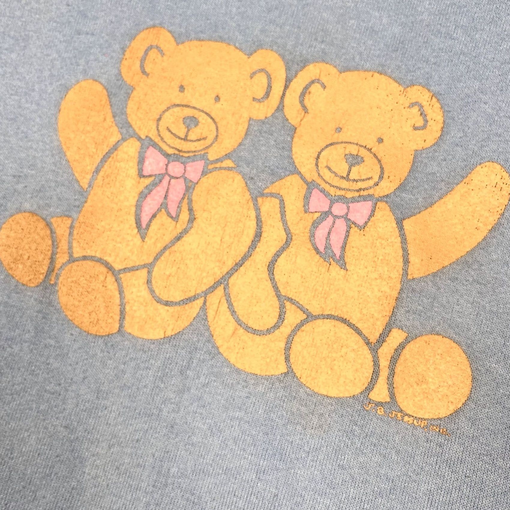 Vintage VINTAGE Jerzees By Russell Raglan Crewneck Sweatshirt Medium Blue Teddy Bear Graphic 80s 90s Unisex Adults Men Women Size US M / EU 48-50 / 2 - 6 Thumbnail