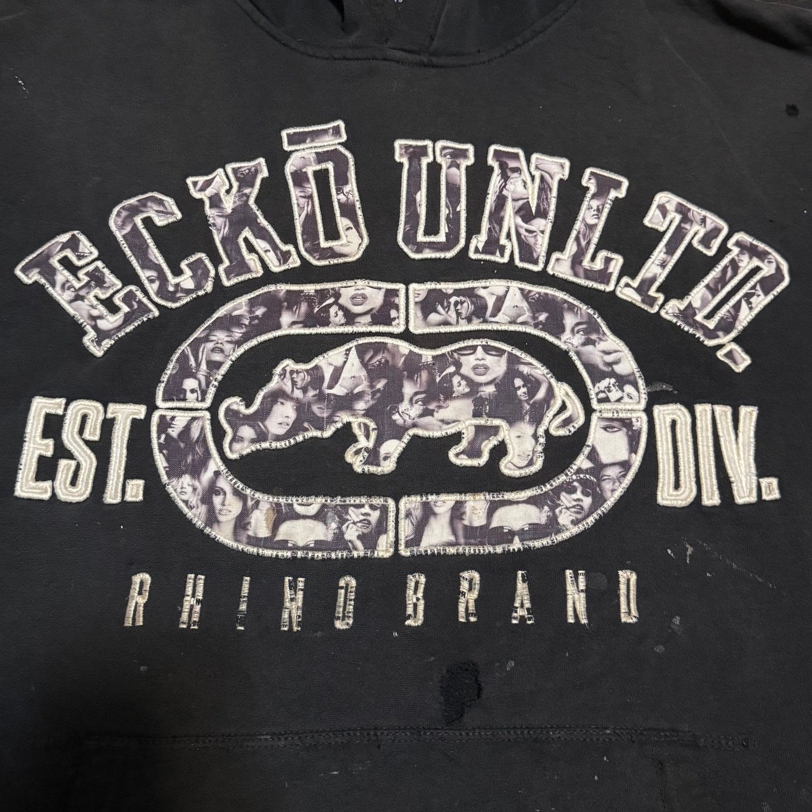 Ecko Unltd. Ecko Unltd Girl Logo Hoodie Size 2XL Distressed Thrashed Y2K Size US XXL / EU 58 / 5 - 2 Thumbnail