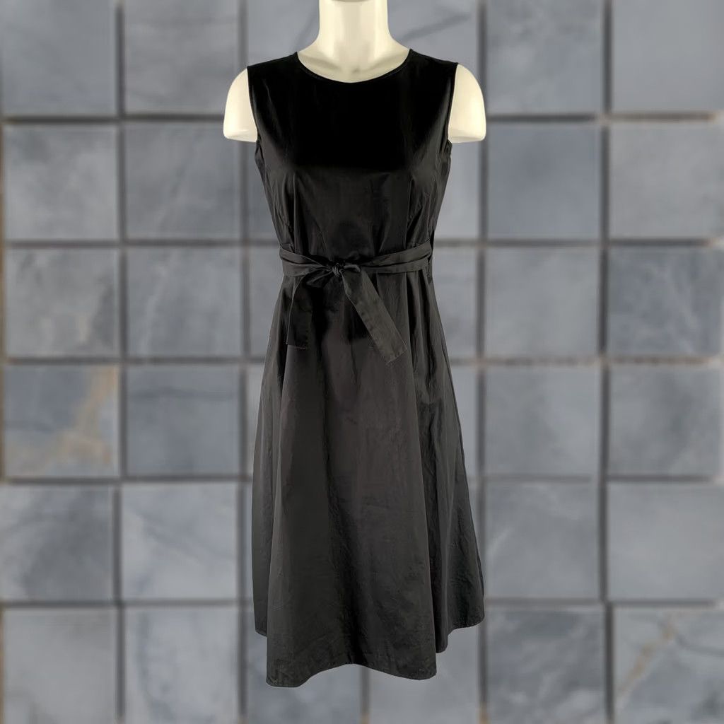 Jil Sander JIL SANDER Size 2 Black Cotton IW405708 Open back Knee-Length Dress Size XS / US 0-2 / IT 36-38 - 1 Thumbnail