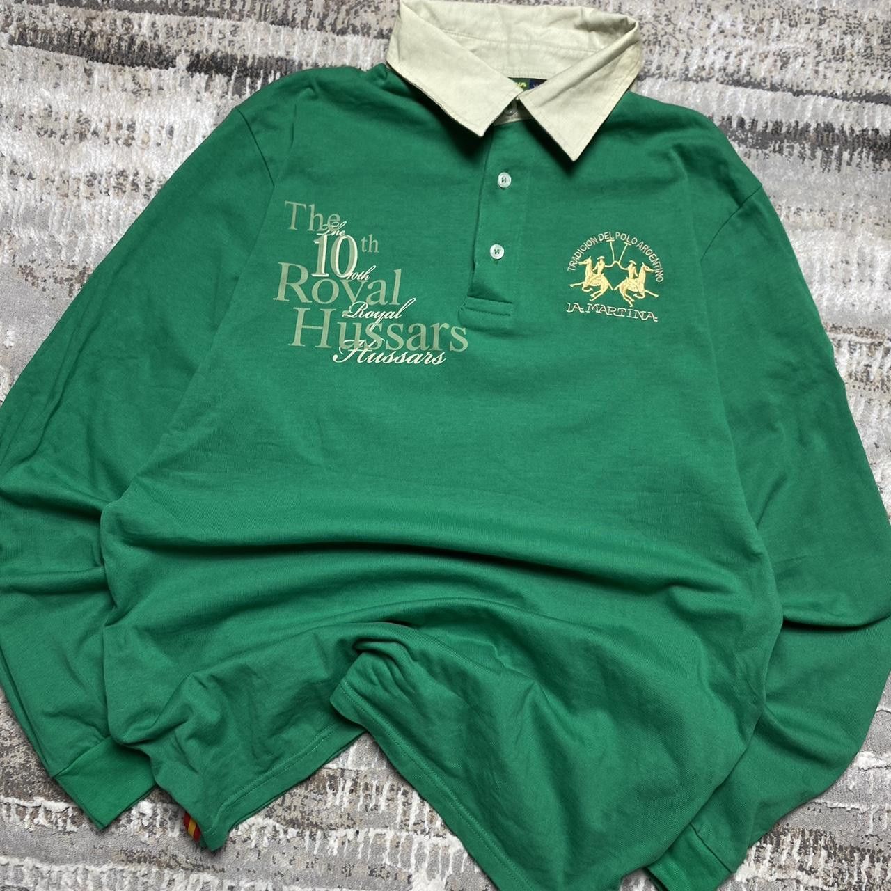 La Martina Vintage La Martina Polo Shirt Green XL Size US XL / EU 56 / 4 - 2 Thumbnail