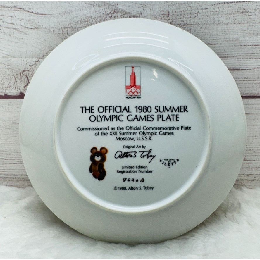 Other OFFICIAL 1980 OLYMPIC SUMMER GAMES PLATE, Moscow - Alton S T Size ONE SIZE - 3 Thumbnail