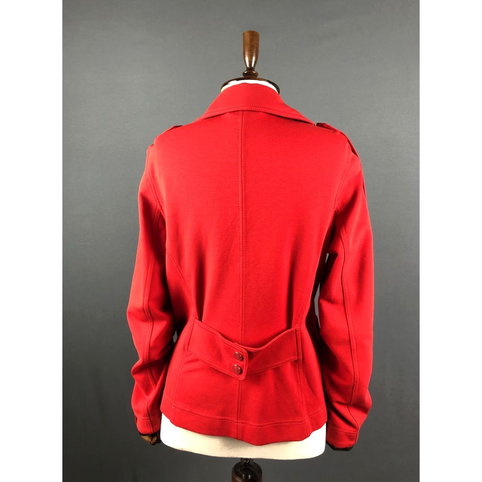 Escada ESCADA Sport Blazer Jacket Red Women M Polyamide Jersey Long Sleeve Belted Casual Modern Style Jacket Size M / US 6-8 / IT 42-44 - 3 Thumbnail