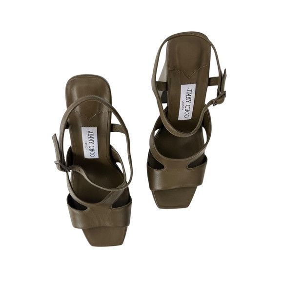 Jimmy Choo Jimmy Choo Ellison 140 Heel in Caper Green Size US 9.5 / IT 39.5 - 4 Thumbnail