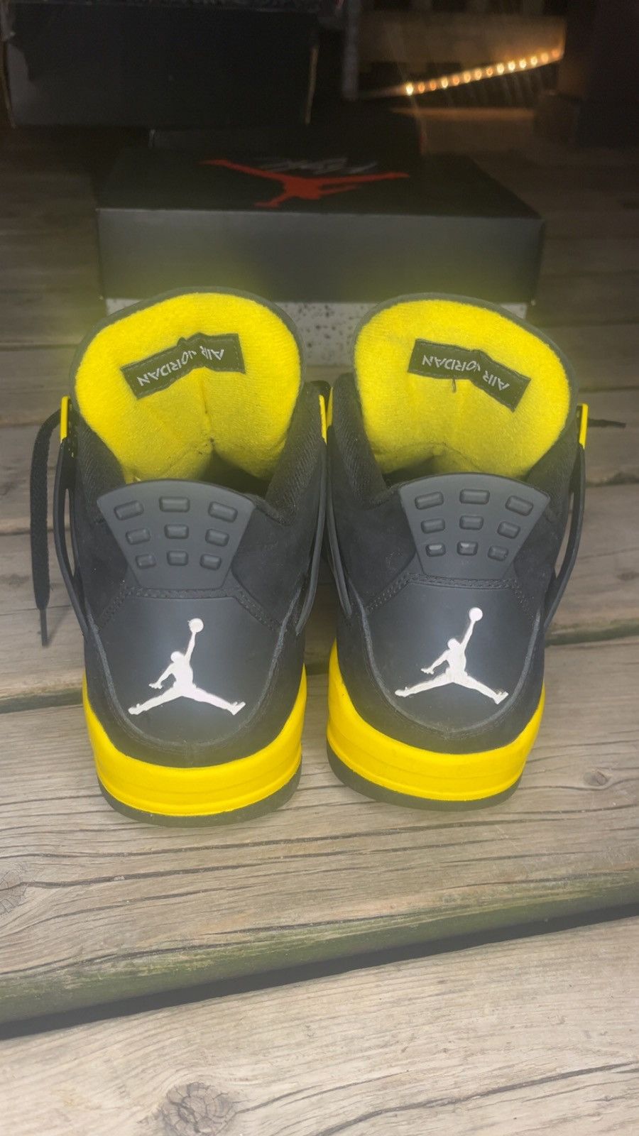 Jordan Brand 2023 Air Jordan 4 Thunder Yellow/Black With Box Size US 9 / EU 42 - 5 Thumbnail