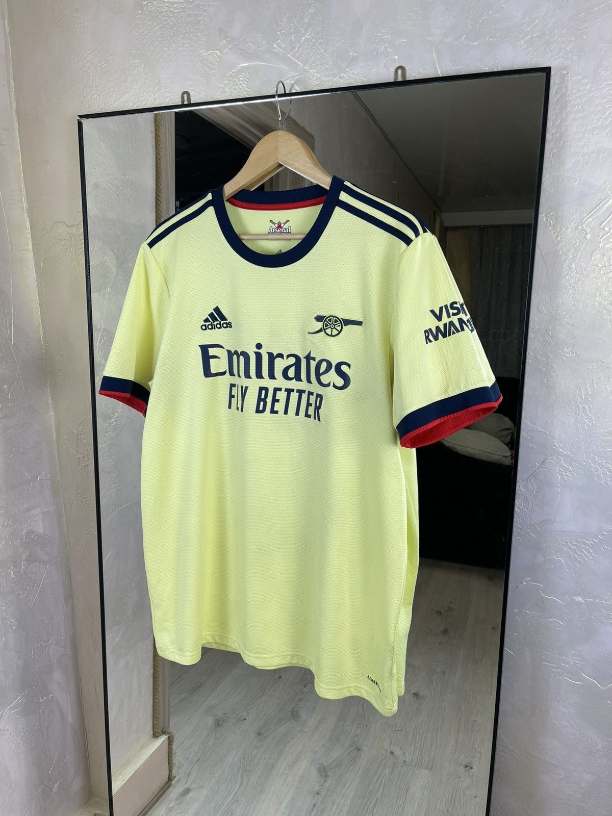 Arsenal 21/22 Away Jersey Retro Cannon Logo AEROREADY