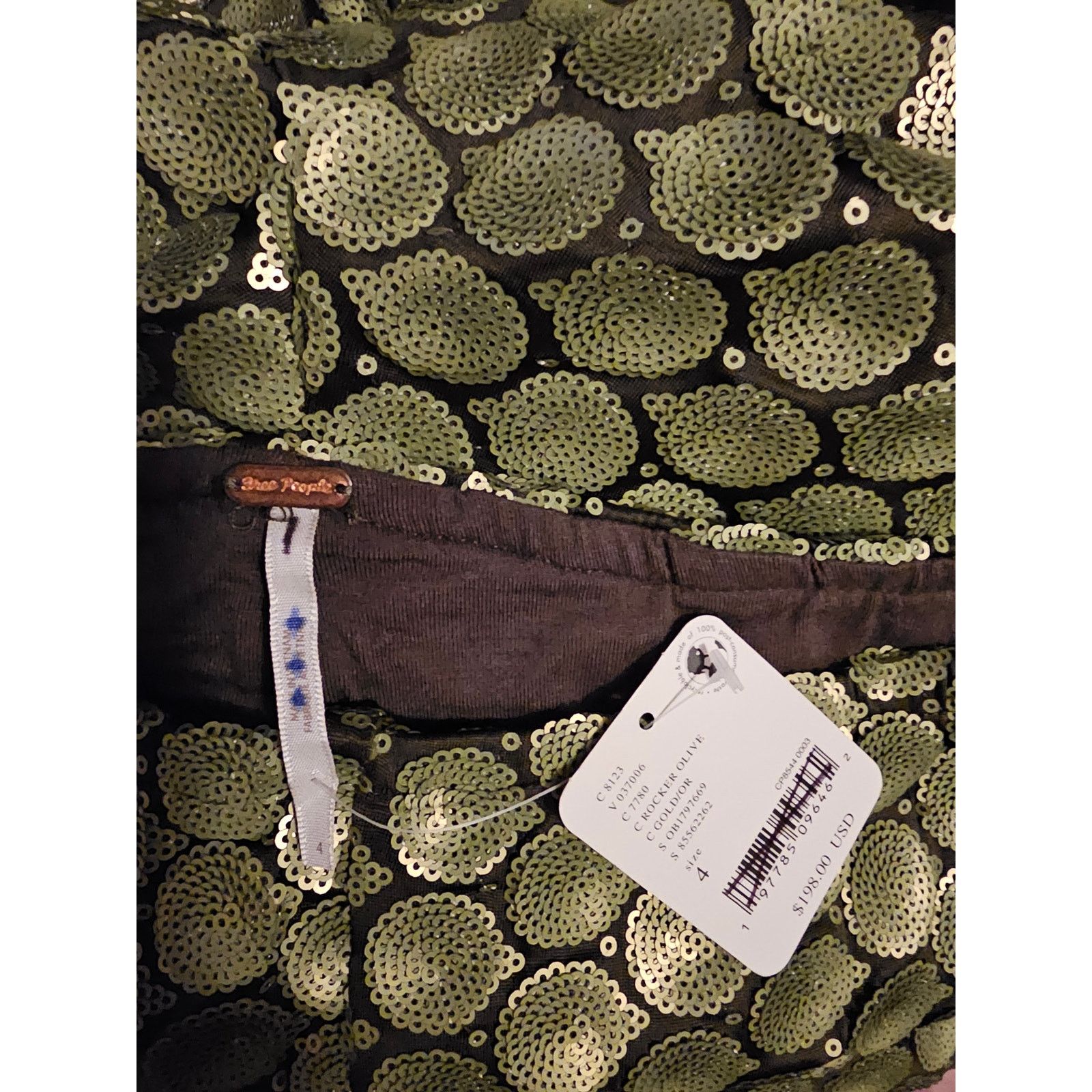 Free People New FREE PEOPLE Wilder Days Sequin Flare Pants $198 SIZE 4 Size 27" / US 4 / IT 40 - 7 Thumbnail