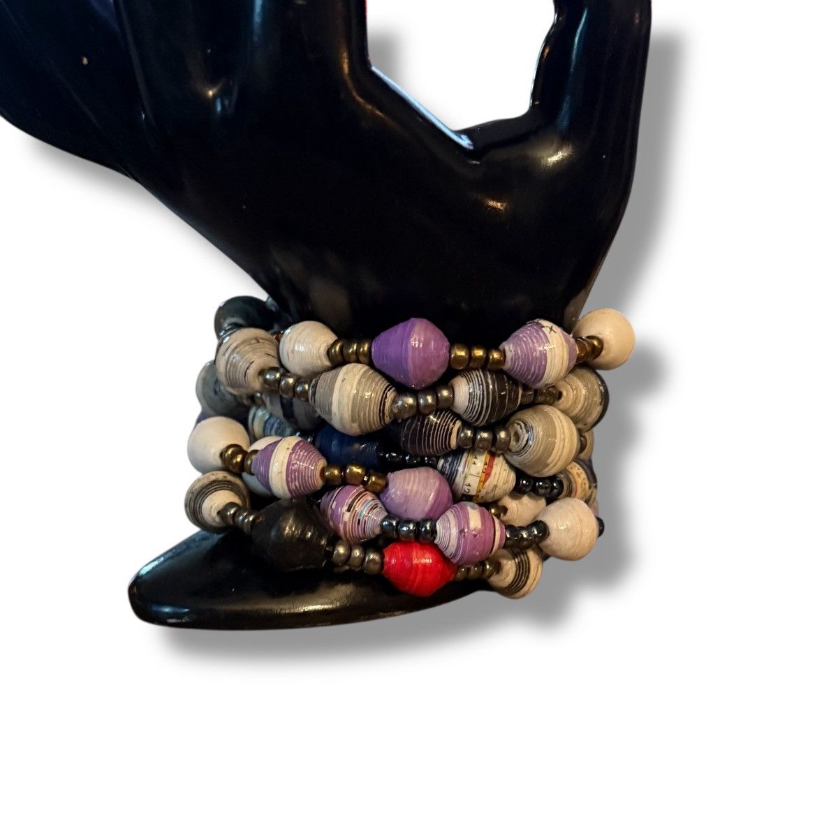 Other Multicolor paper bead stretch bracelet bundle Size ONE SIZE - 2 Thumbnail