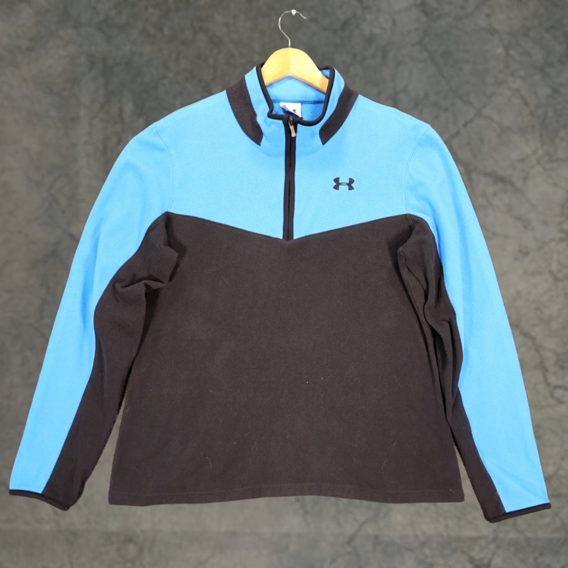 Under Armour Under Armour Fleece Pullover Mens Large Blue Colorblock 1/4 Zip Active Size US L / EU 52-54 / 3 - 1 Thumbnail