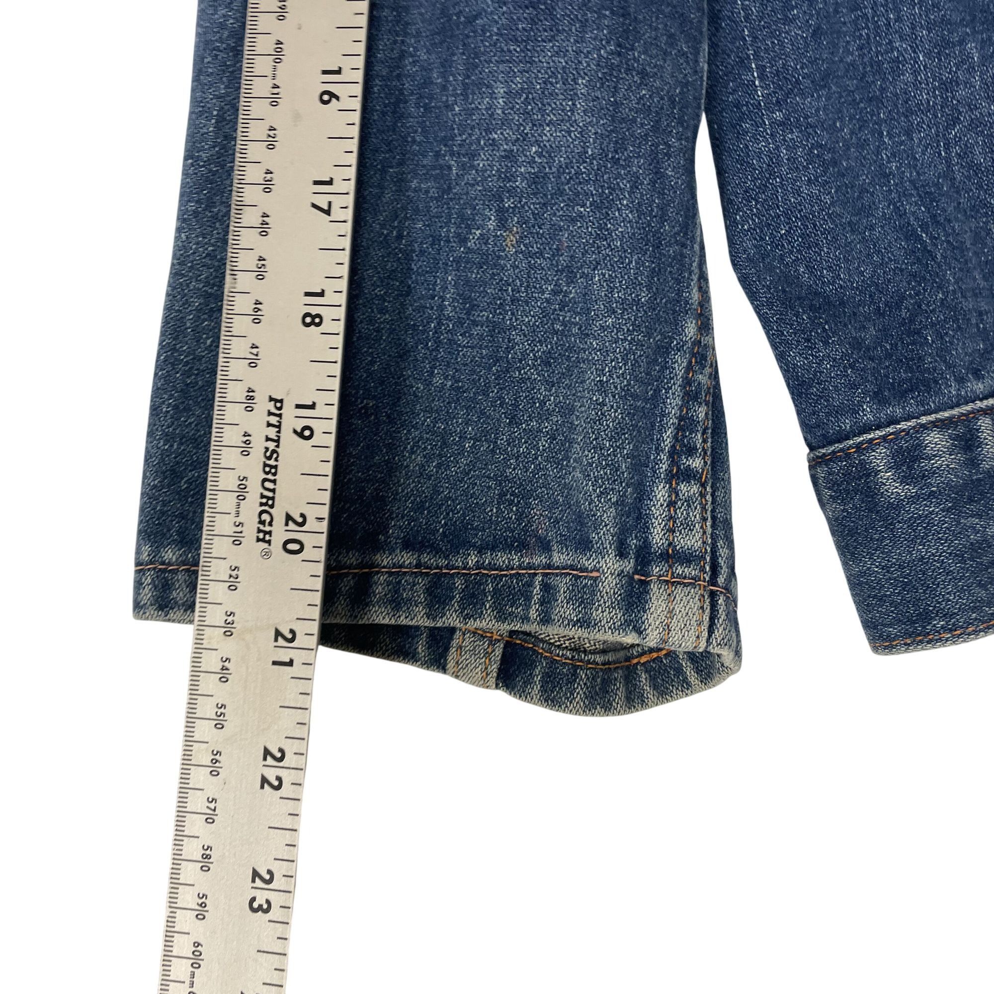 Levi's Vtg LEVIS Blue Jean Coat FLEECE Collar Denim TRUCKER Jacket Size US XL / EU 56 / 4 - 5 Thumbnail
