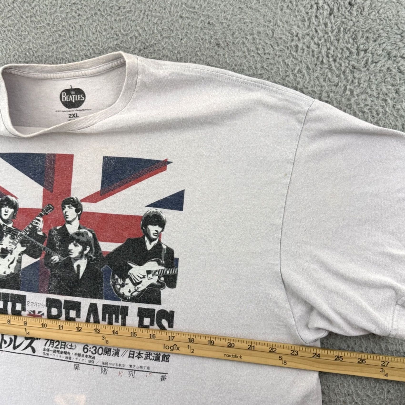 Vintage The Beatles Shirt 2XL Gray Nippon Budokan Mens Short Sleeve Band Music Tour USA Size US XXL / EU 58 / 5 - 7 Thumbnail