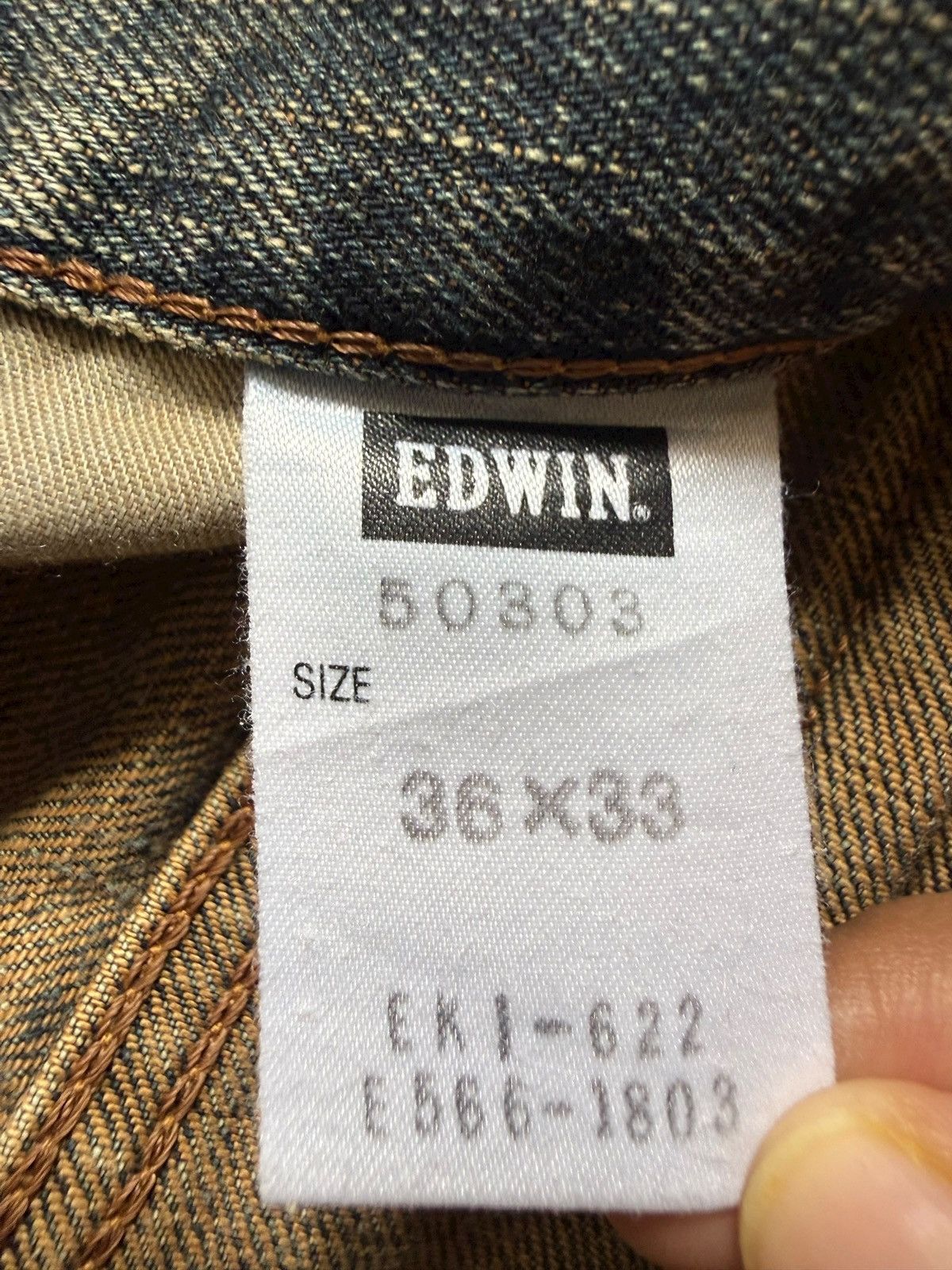 Edwin Vintage Edwin 503 Rusty Wash Distress Loose Jeans Size US 34 / EU 50 - 5 Thumbnail