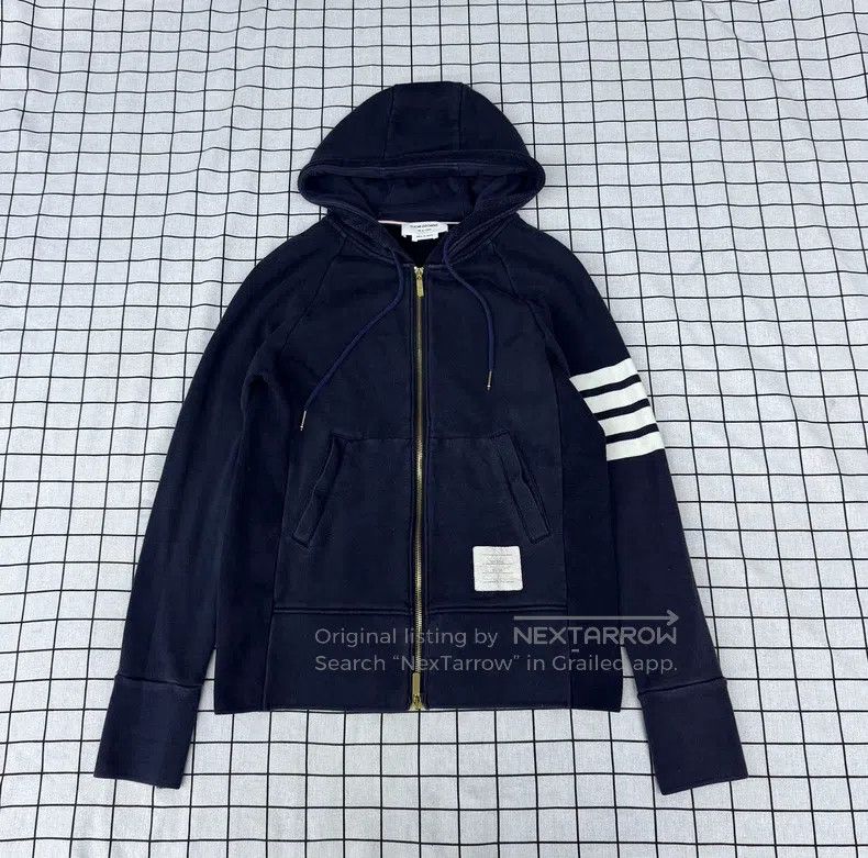 Thom Browne Blue navy zip jacket