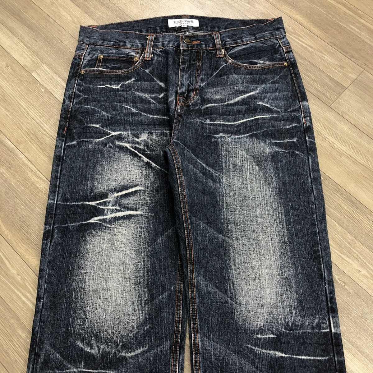 If Six Was Nine × Japanese Brand × Le Grande Bleu (L.G.B.) 2000s Y2K Lowbox Japenese Brand Faded Punk Lgb Style Jeans Size US 30 / EU 46 - 2 Thumbnail