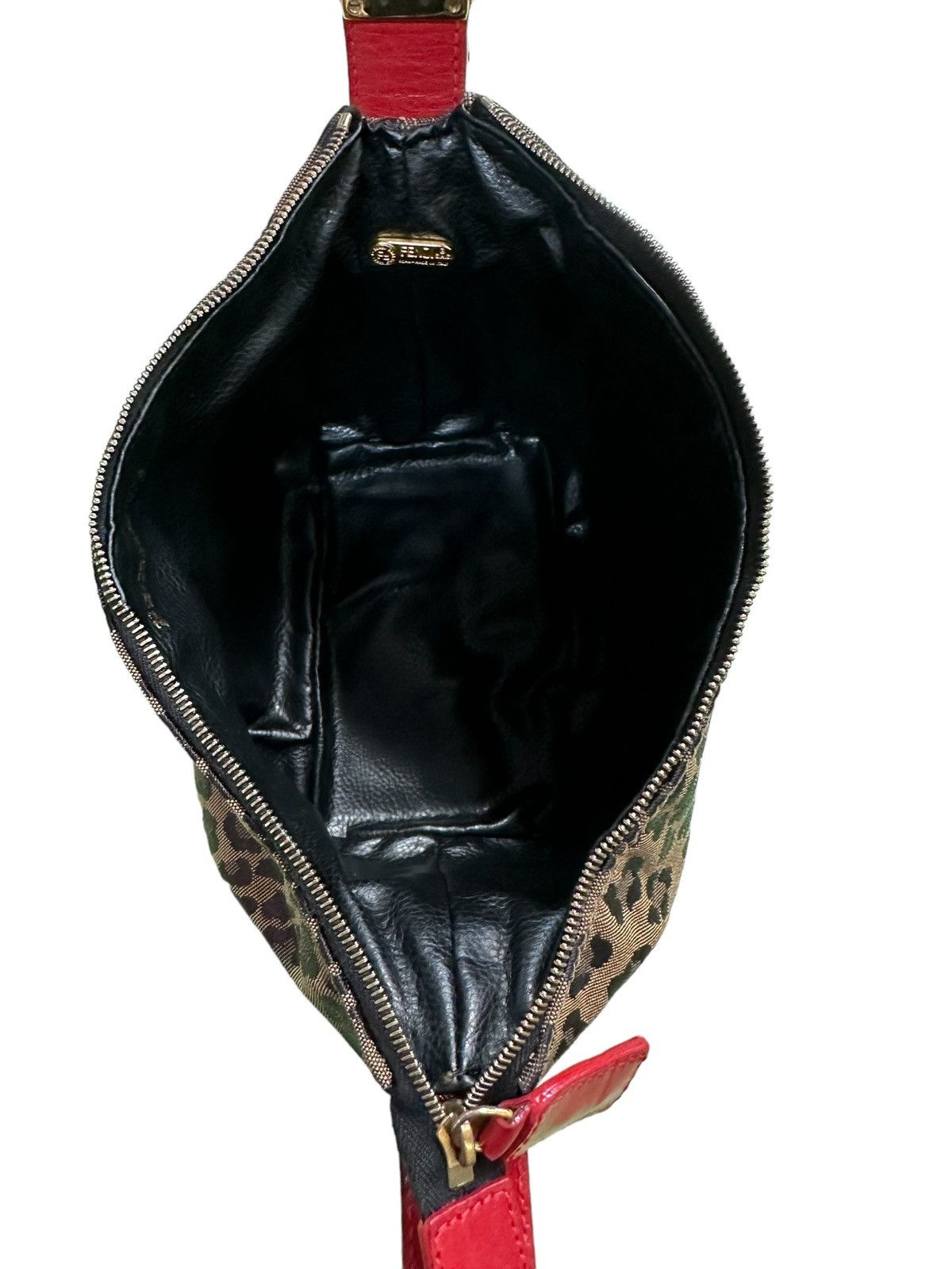AUTHENTIC VINTAGE FENDI LEOPARD MINI VANITY POUCH