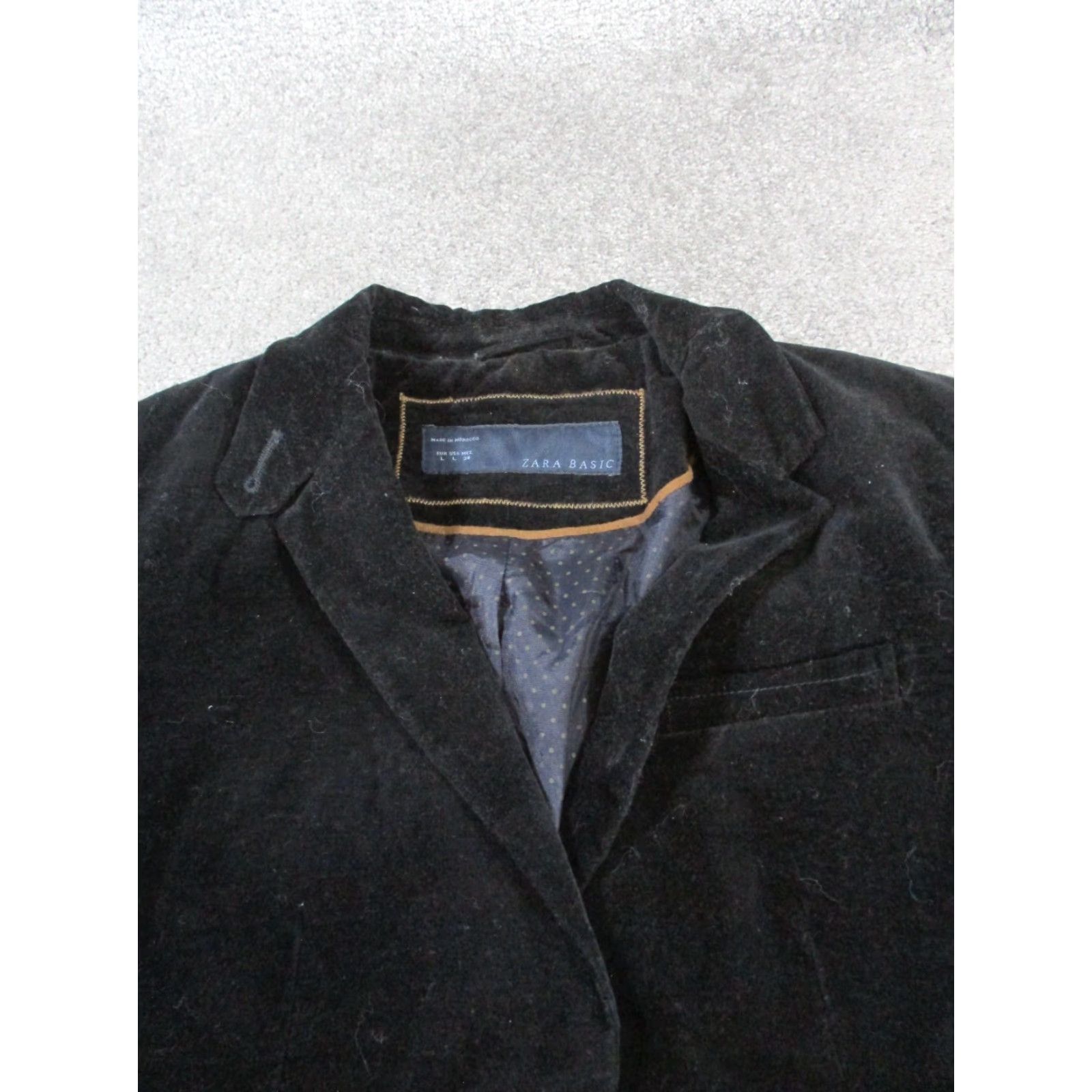Zara Zara Basics Blazer Womens Large Black Satin Sports Coat Size L / US 10 / IT 46 - 2 Thumbnail