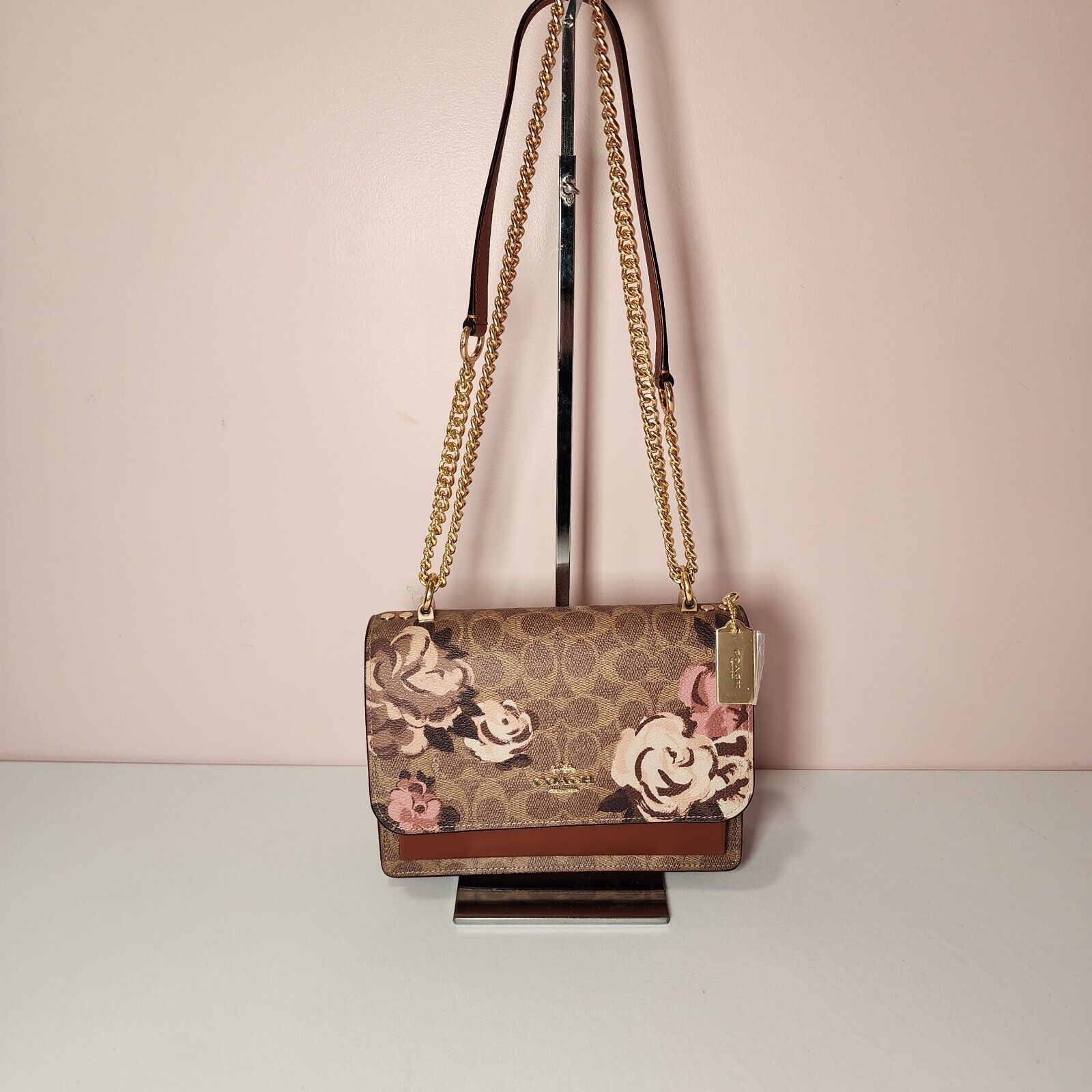 Coach NWT Coach CY814 Klare Crossbody Bag Signature Canvas Rose Size ONE SIZE - 1 Thumbnail