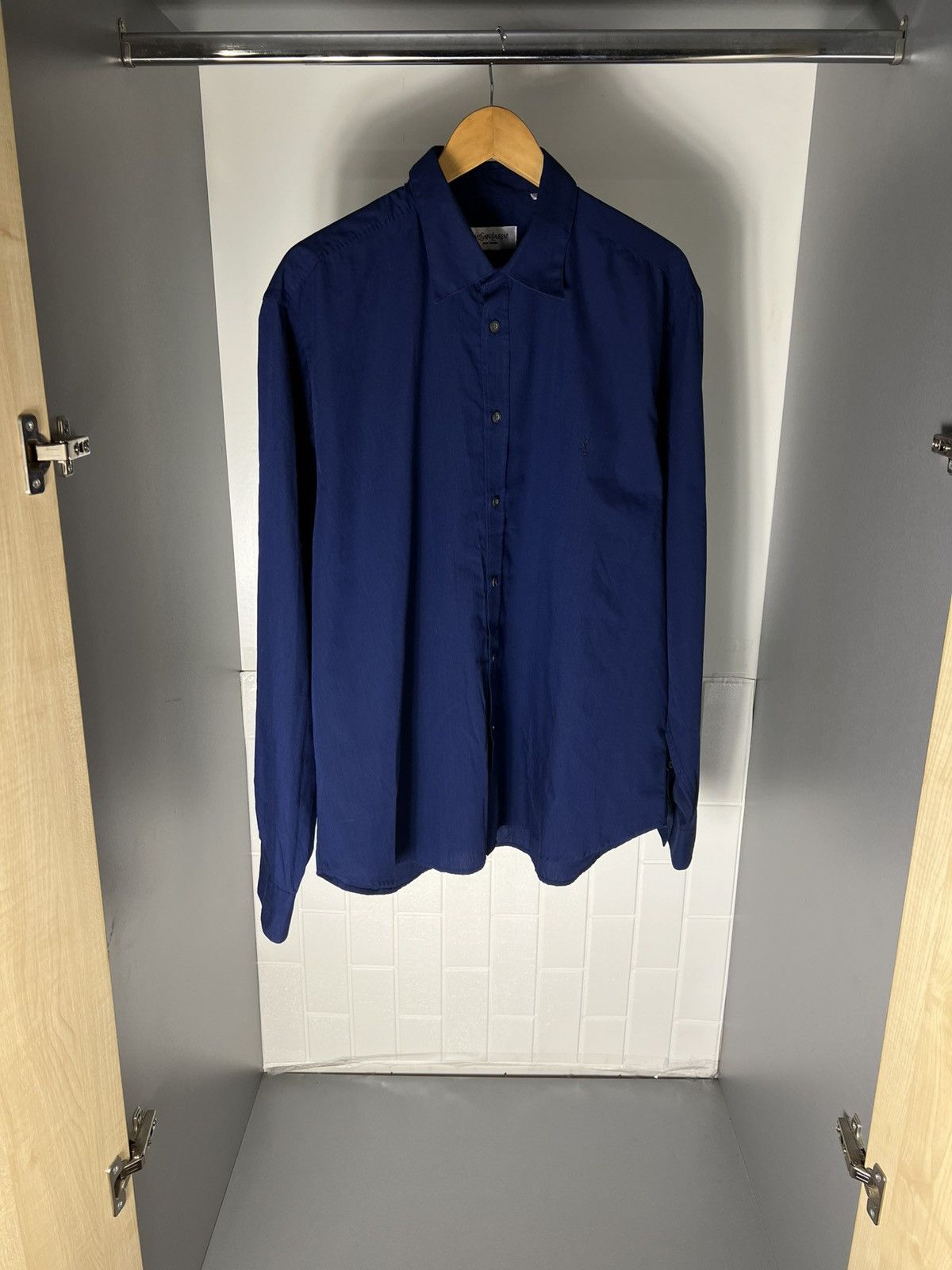 Saint Laurent Paris VINTAGE YVES SAINT LAURENT CLASSIC DESIGNER SHIRT CASUAL 90s Size US XL / EU 56 / 4 - 2 Thumbnail